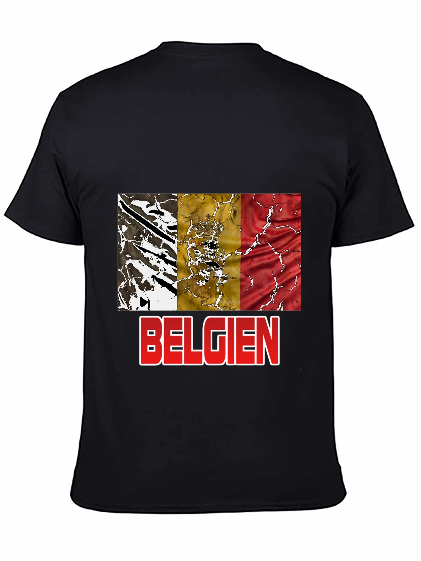 Belgien Flag T-Shirt - Black