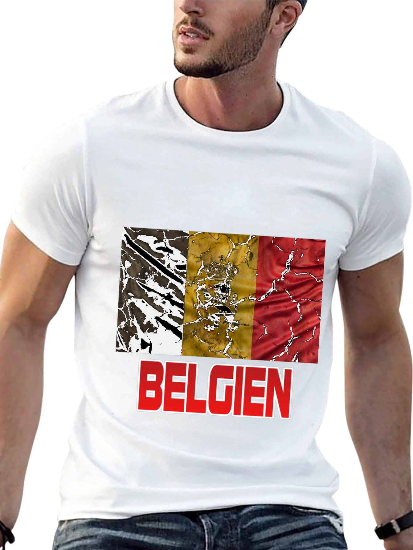 Belgien Flag T-Shirt - Black