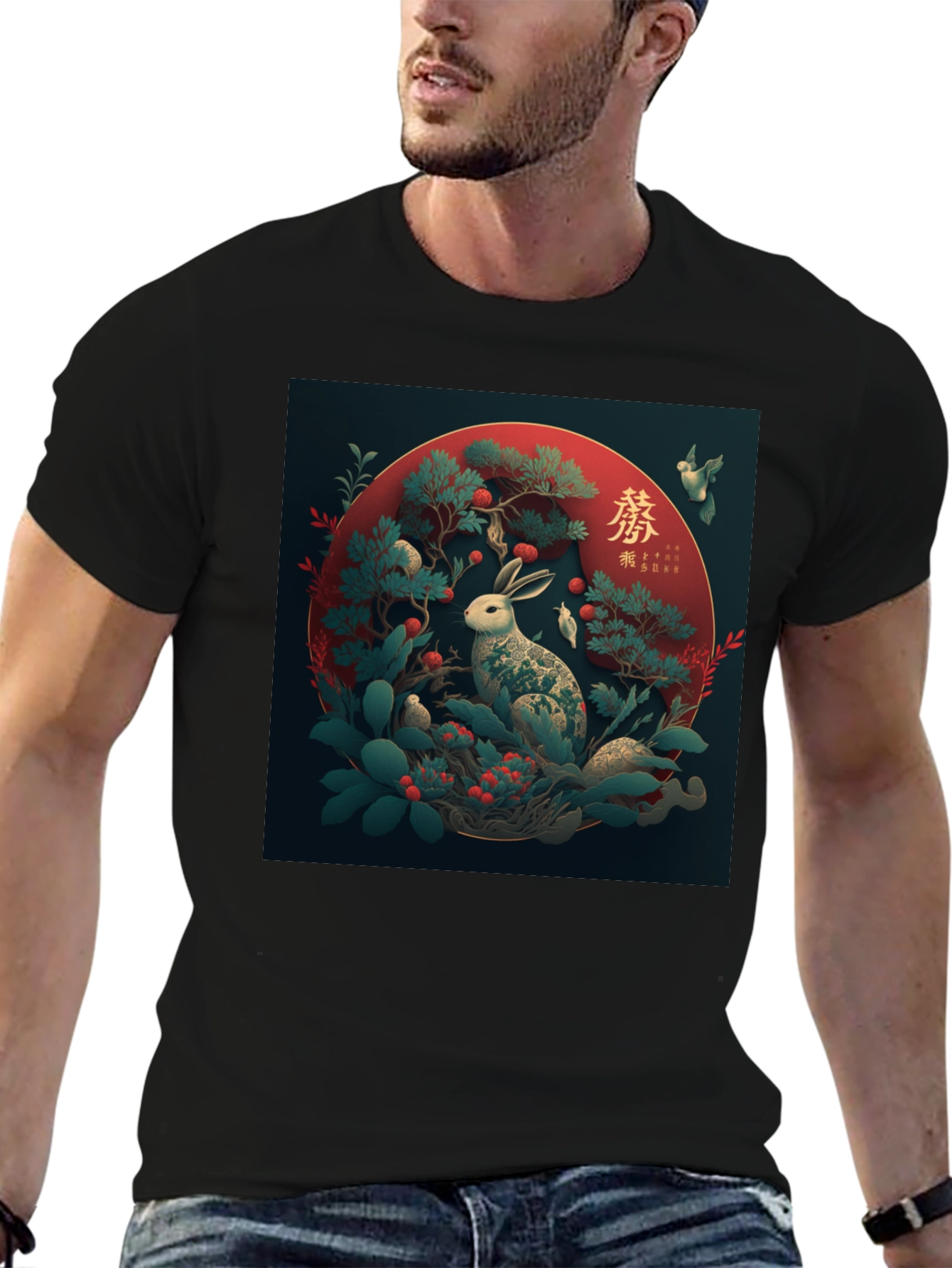 Rabbit Art Graphic Tee