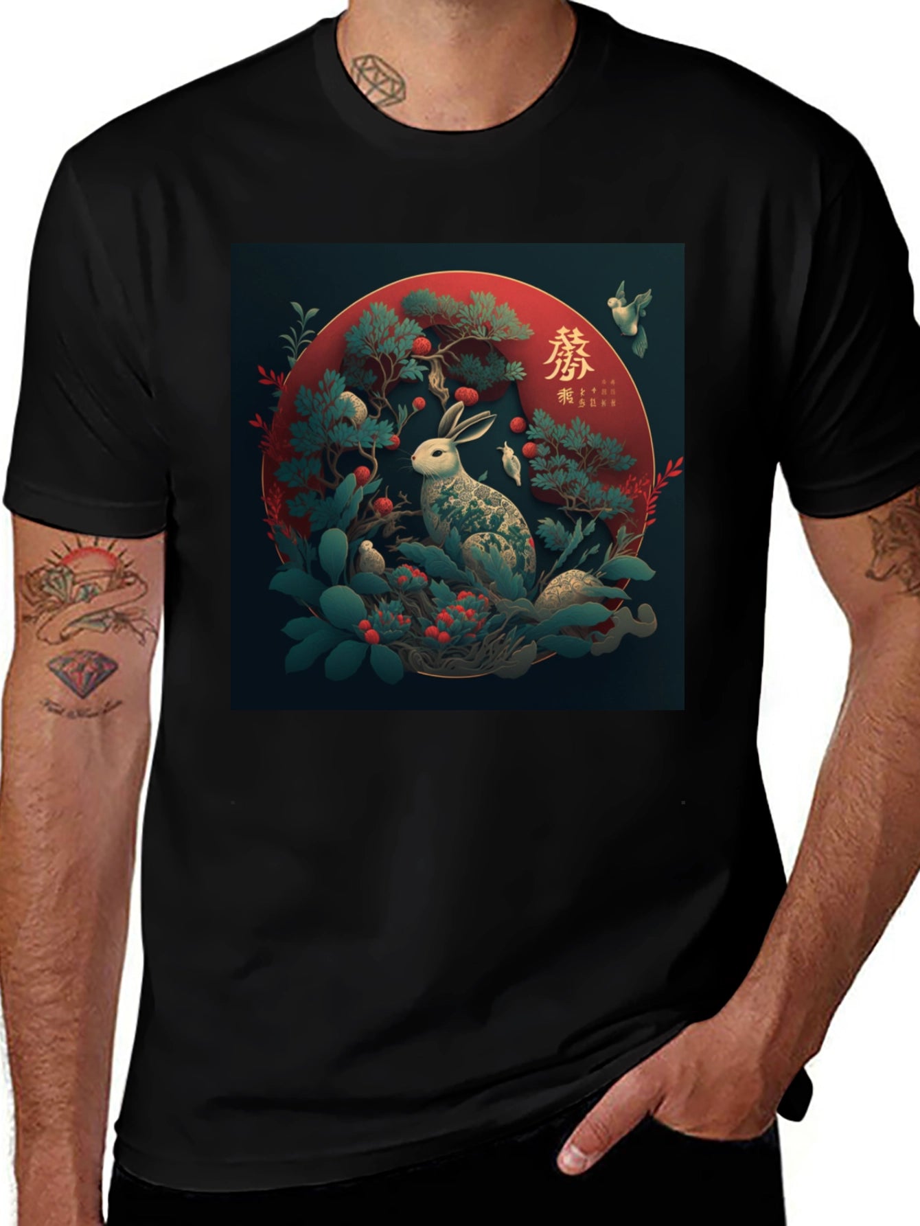 Rabbit Art Graphic Tee