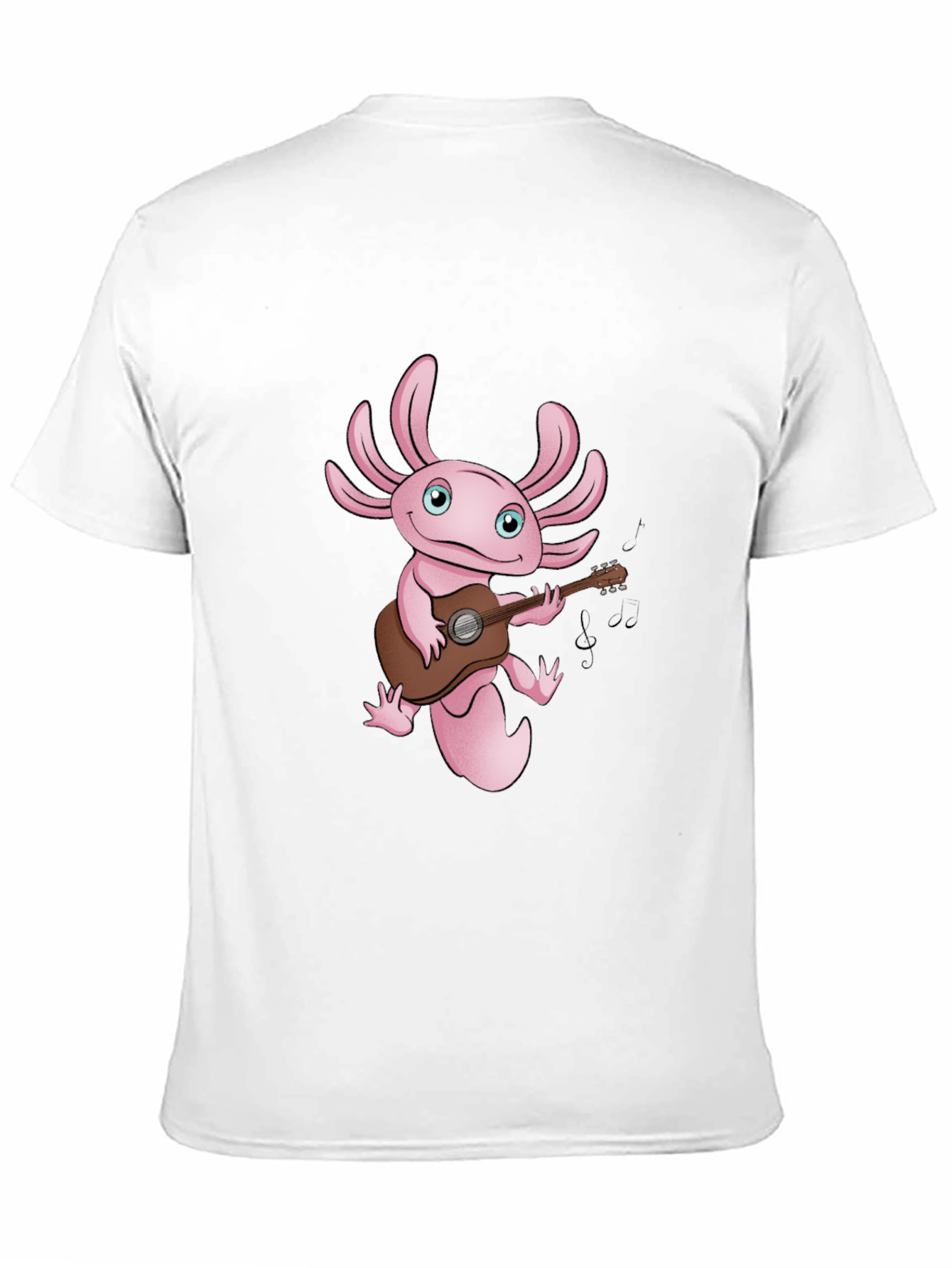 Axolotl Guitar Player Graphic T-Shirt - Black