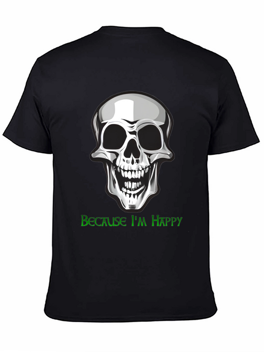 Skull Graphic T-Shirt - Because Im Happy!