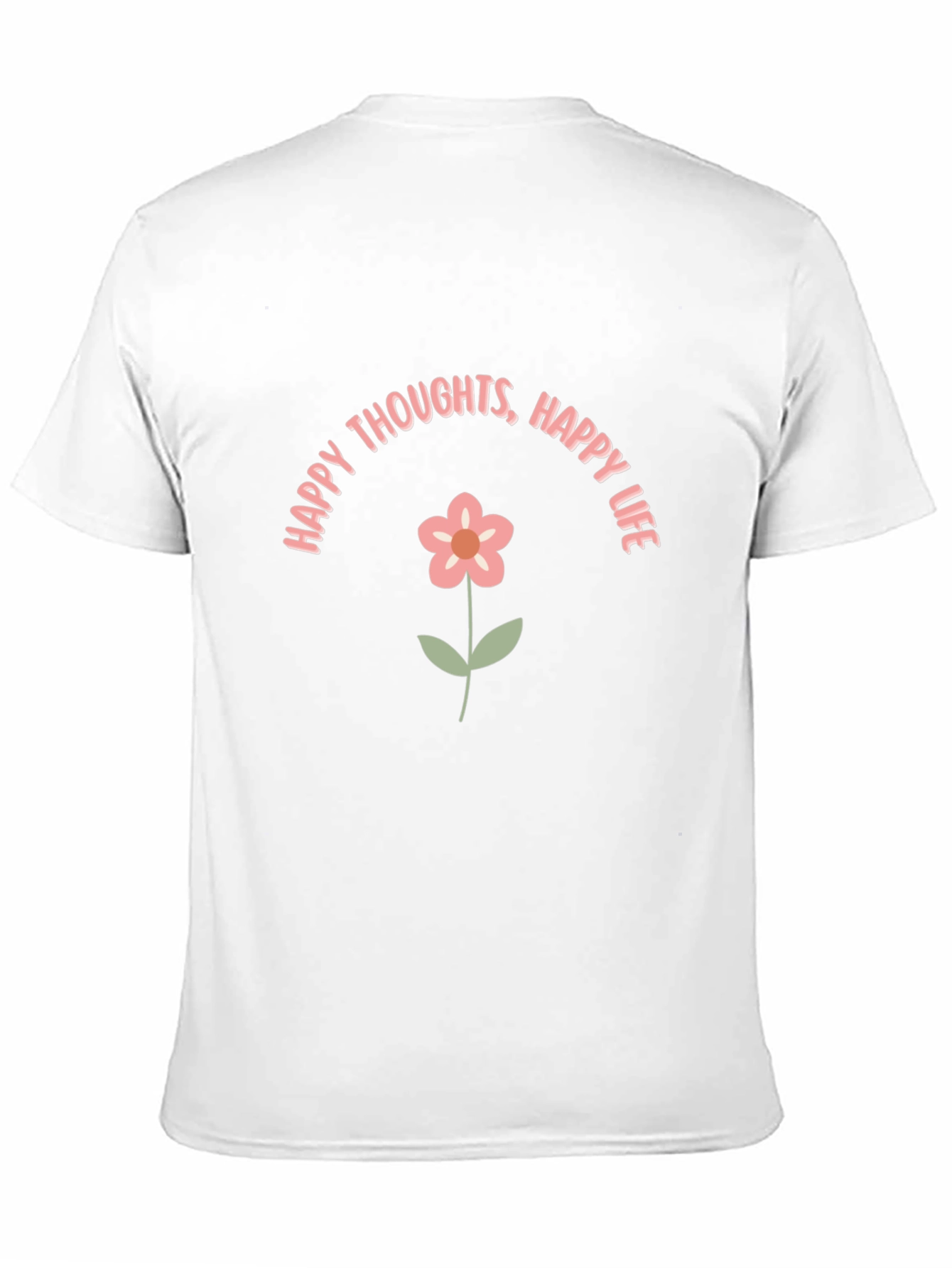 Happy Thoughts Graphic Tee - Black Cotton T-Shirt