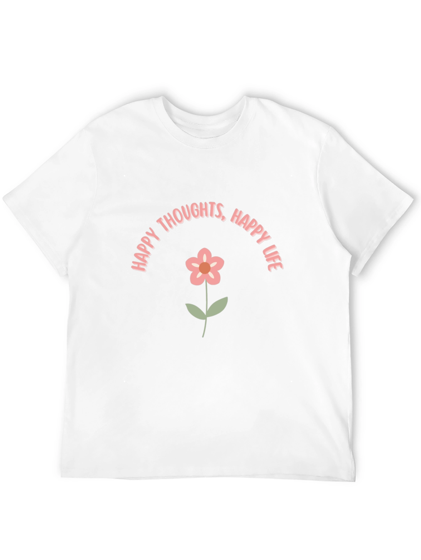Happy Thoughts Graphic Tee - Black Cotton T-Shirt