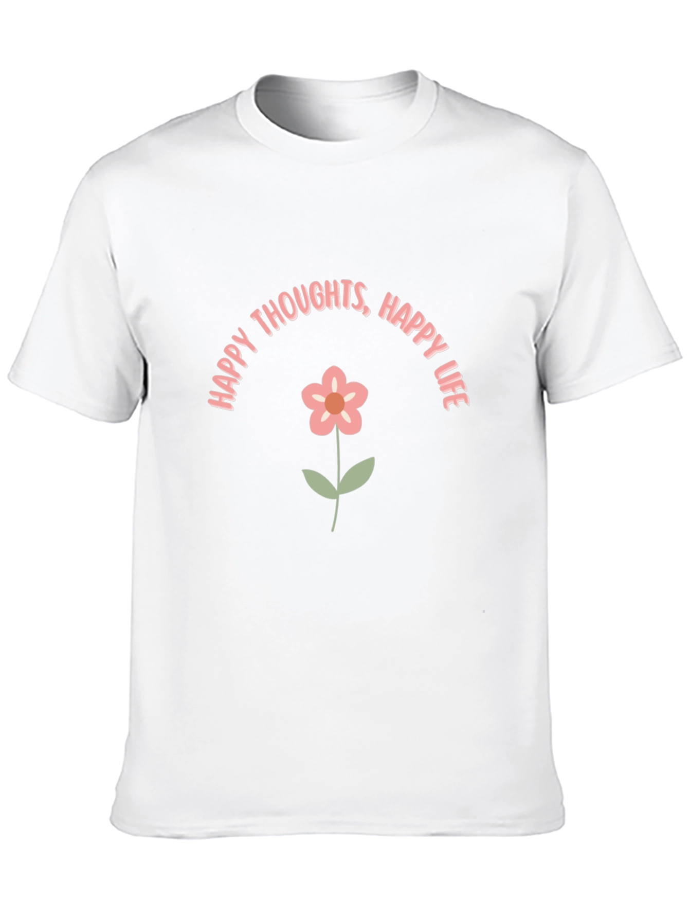 Happy Thoughts Graphic Tee - Black Cotton T-Shirt