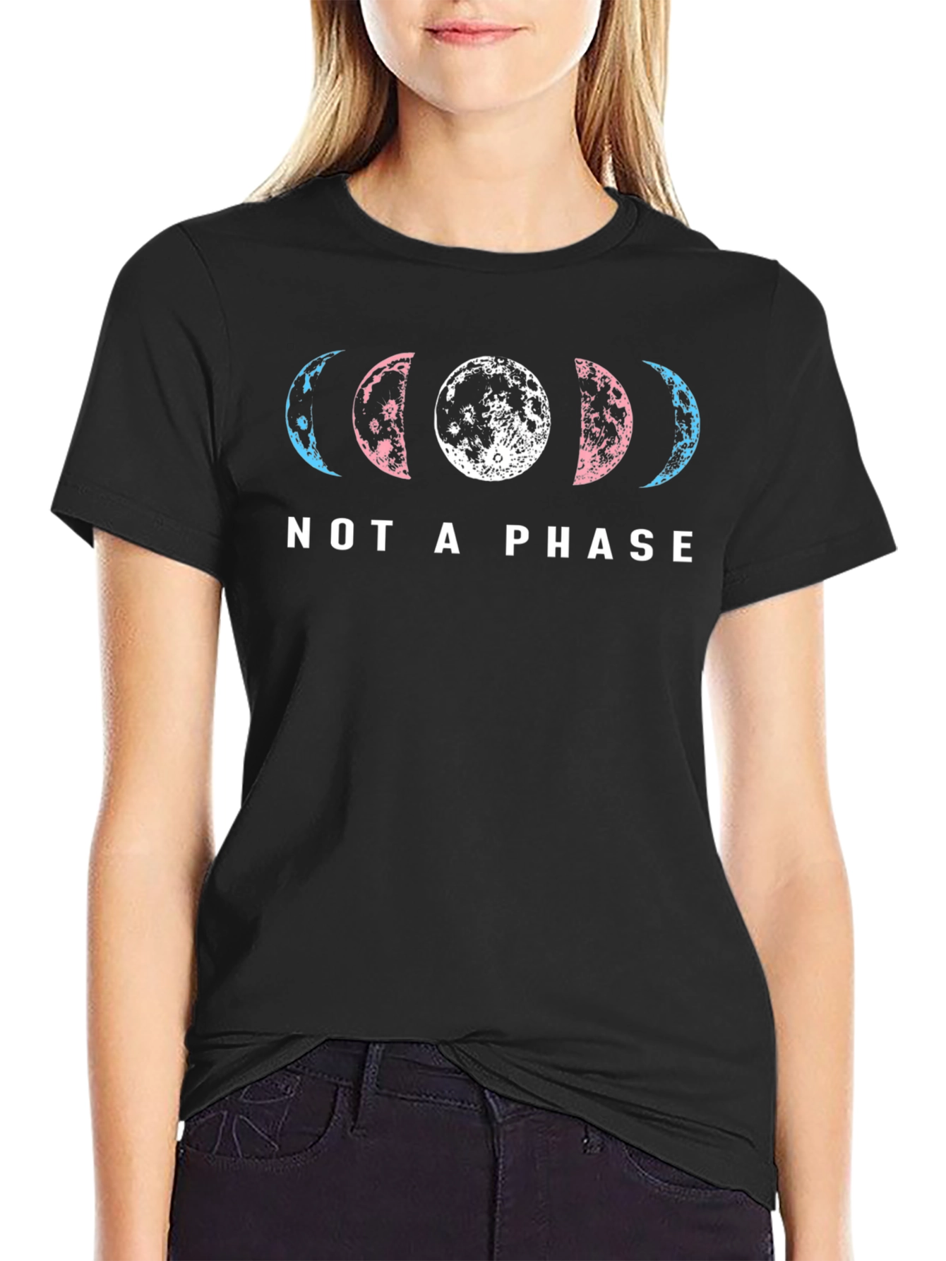 Trans Pride Moon Phases T-Shirt - Not a Phase