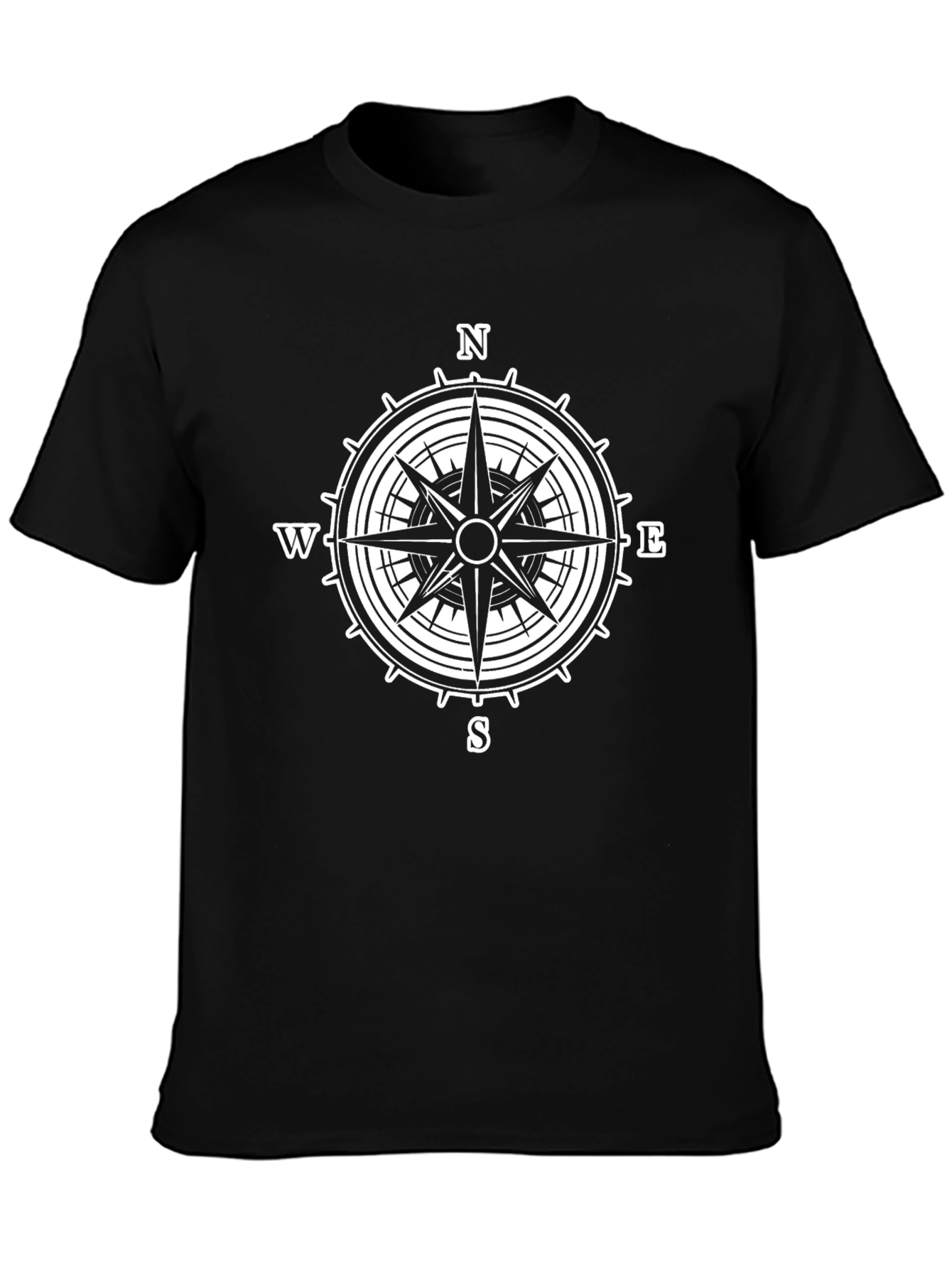 Compass Rose T-Shirt - Black Graphic Tee