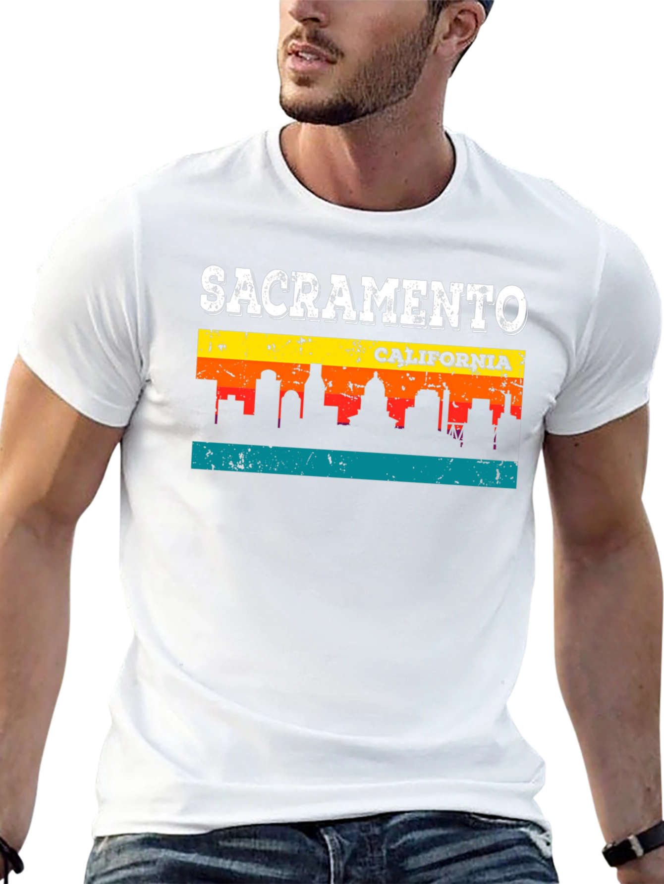 Sacramento California Skyline Graphic T-Shirt
