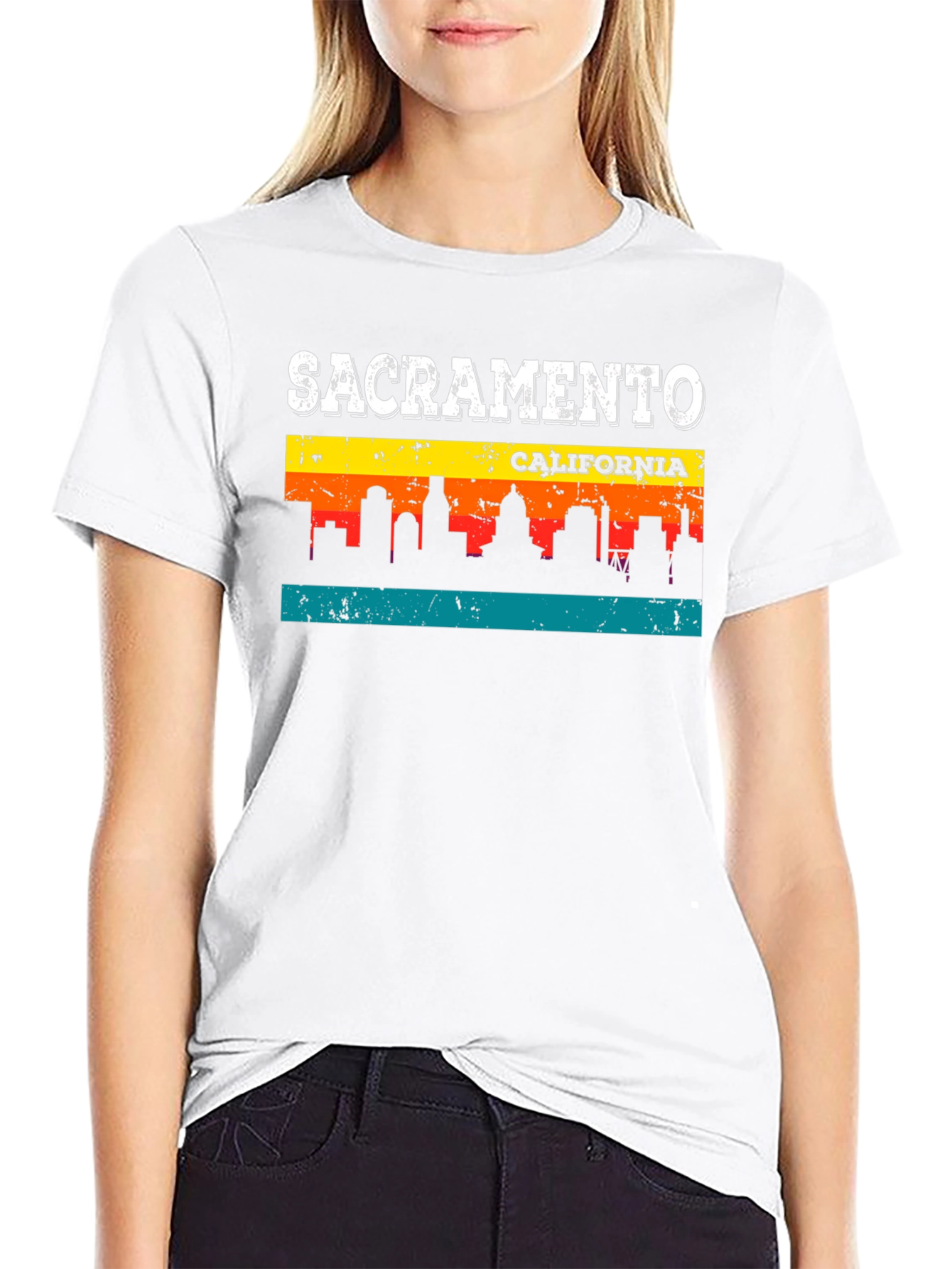 Sacramento California Skyline Graphic T-Shirt