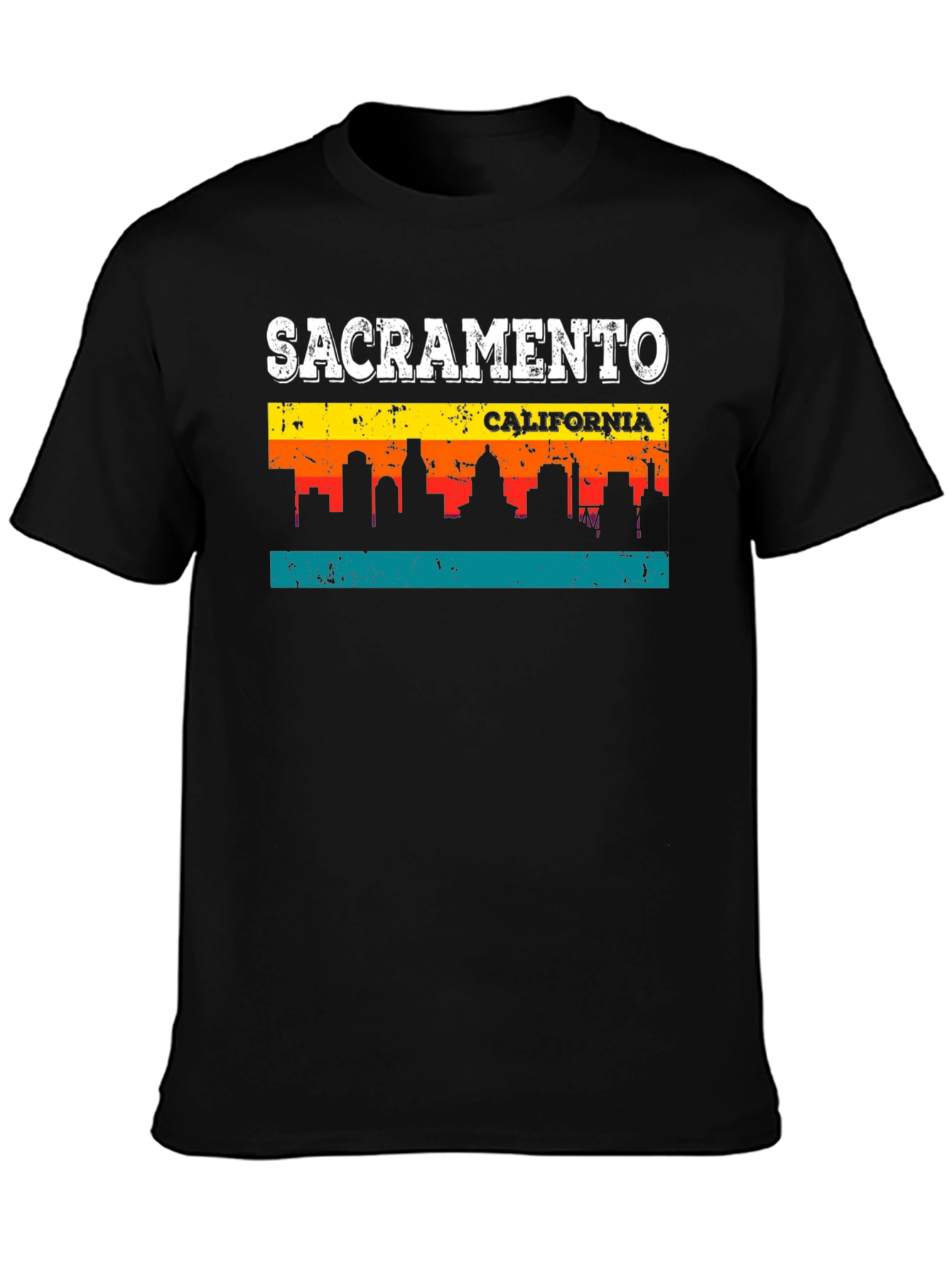 Sacramento California Skyline Graphic T-Shirt