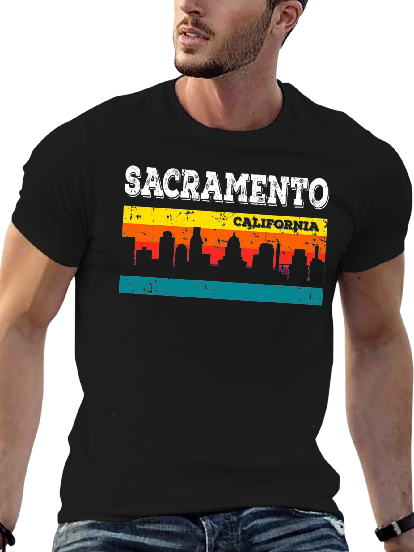 Sacramento California Skyline Graphic T-Shirt