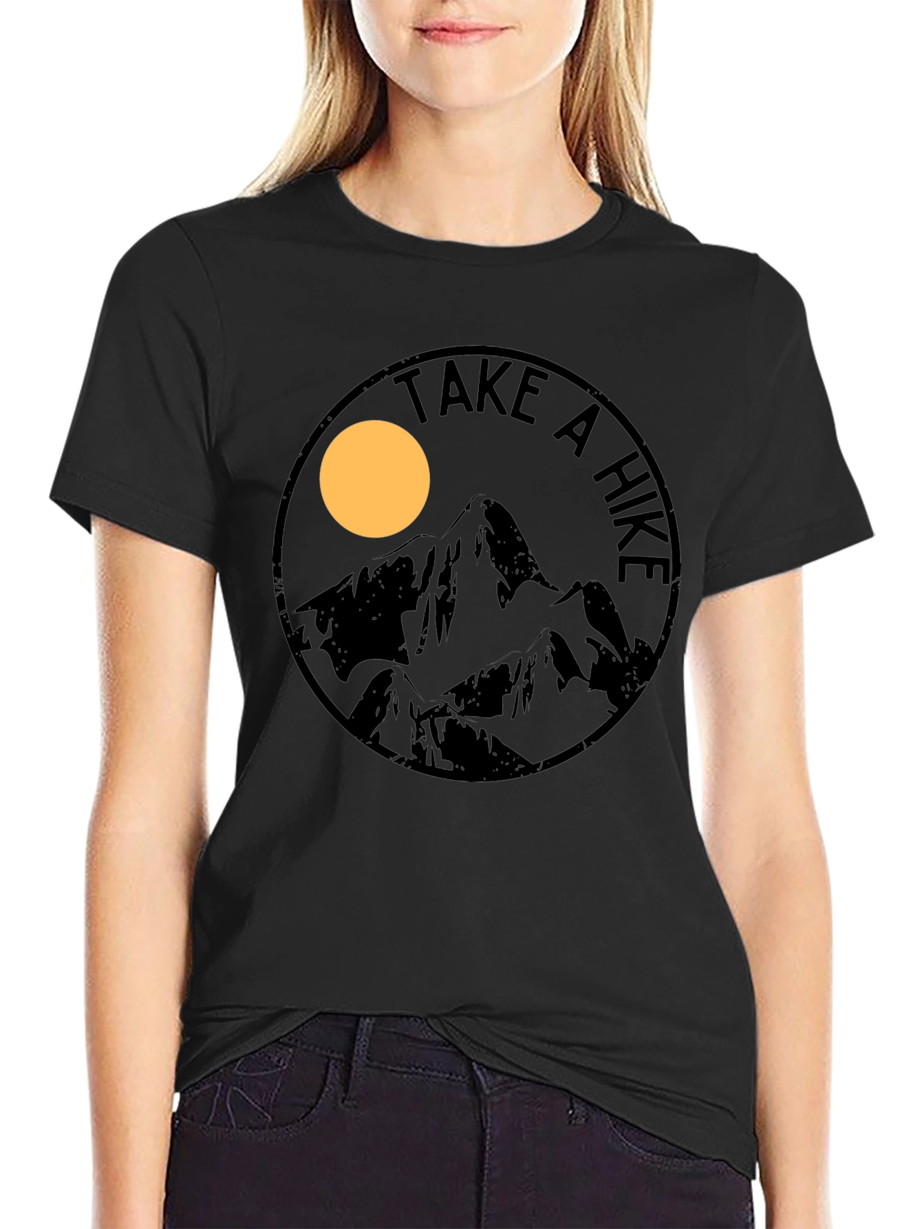 Take a Hike Mountain Graphic T-Shirt - Black