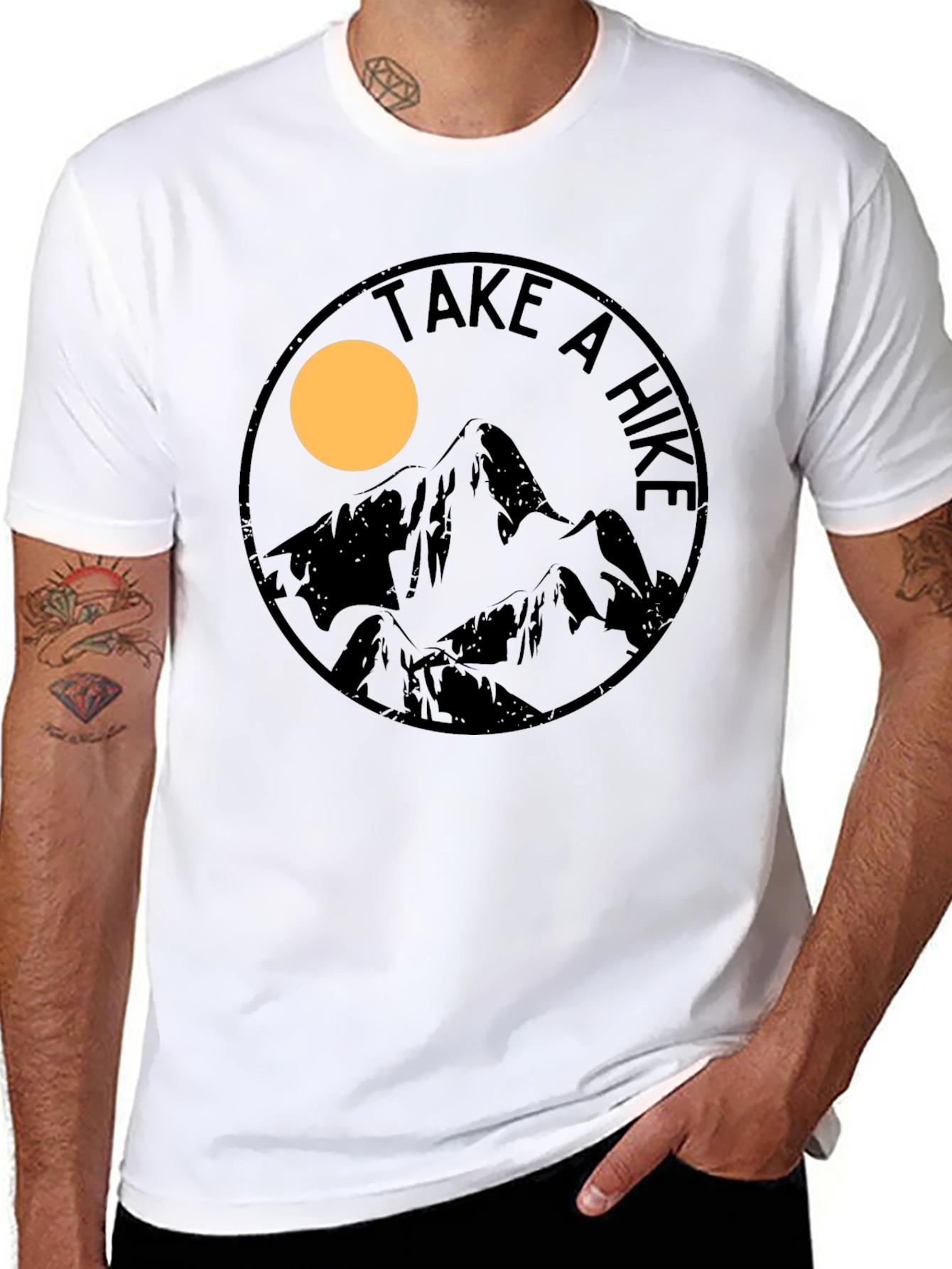Take a Hike Mountain Graphic T-Shirt - Black