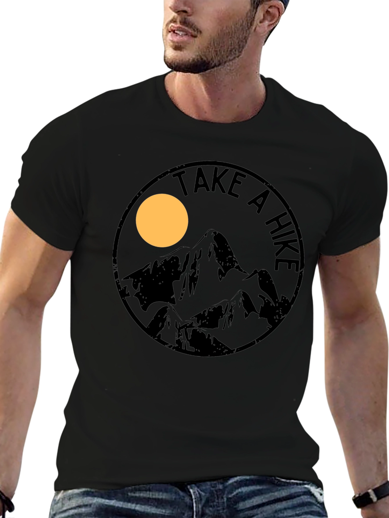 Take a Hike Mountain Graphic T-Shirt - Black