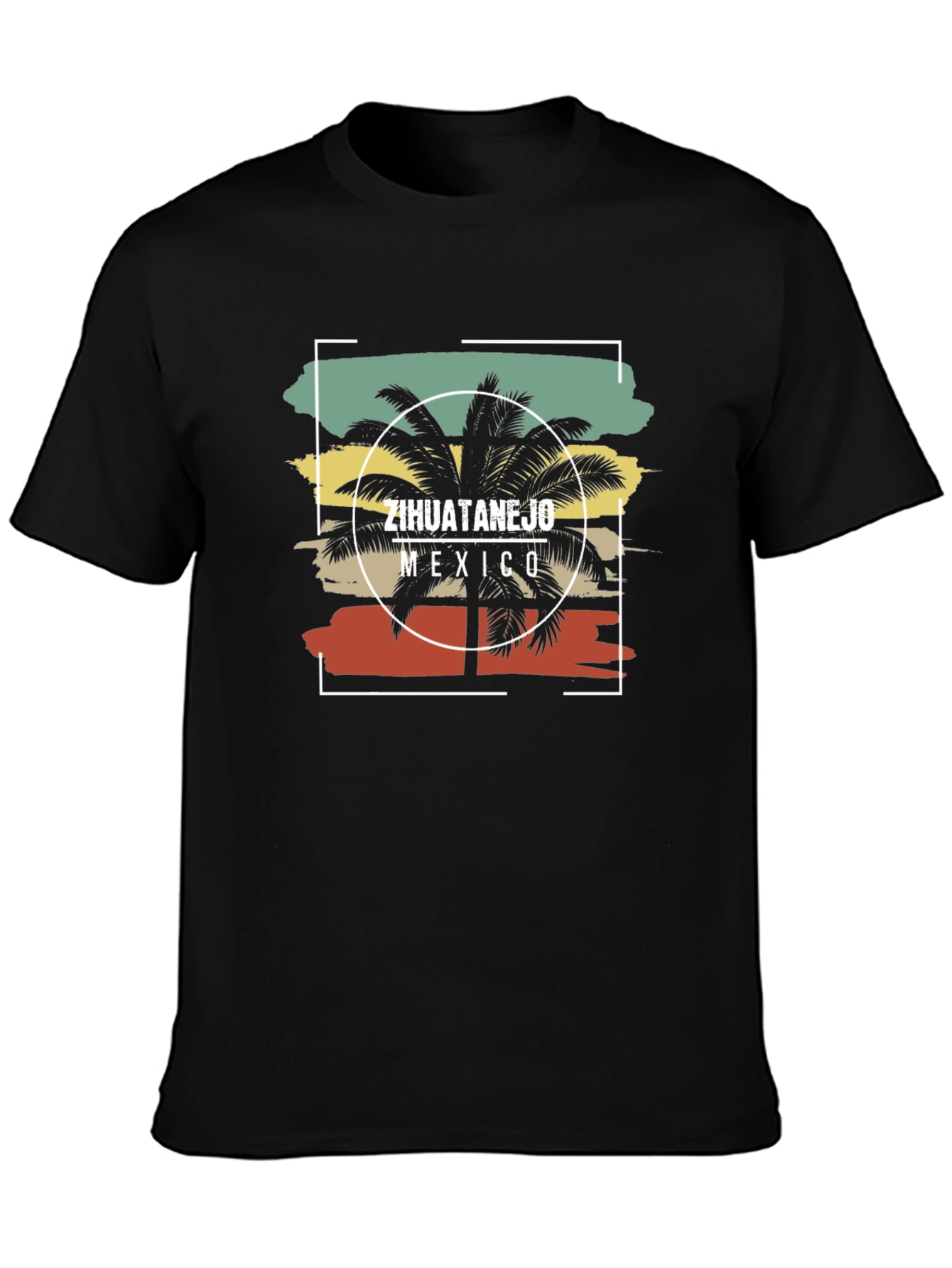 Zihuatanejo Mexico Palm Tree Graphic Tee