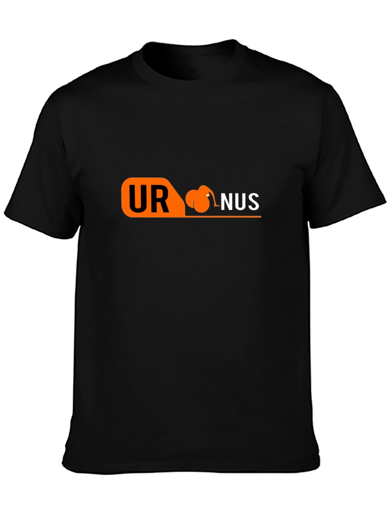 Humorous Uranus Graphic Tee - Black