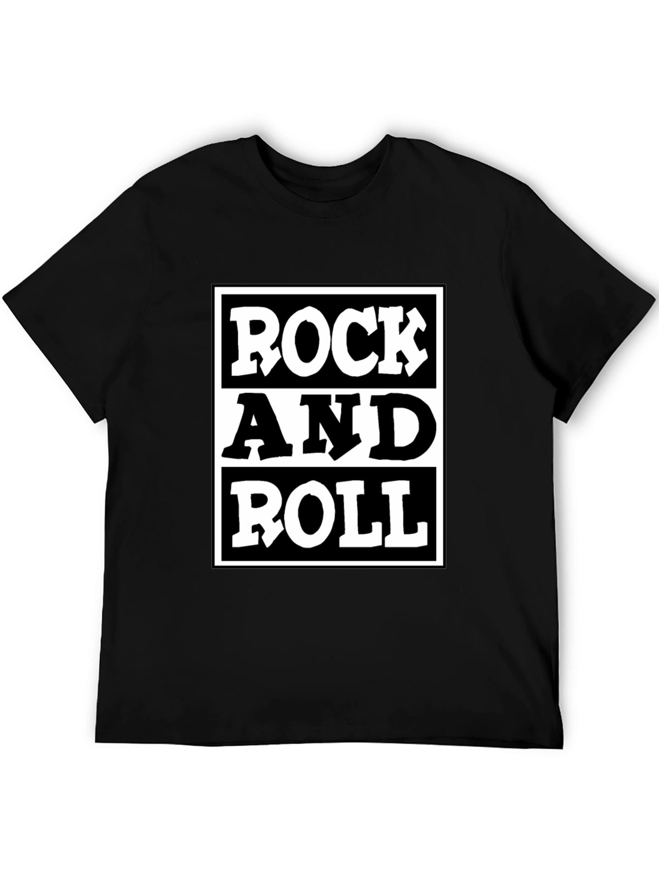 Rock and Roll Graphic T-Shirt - Black