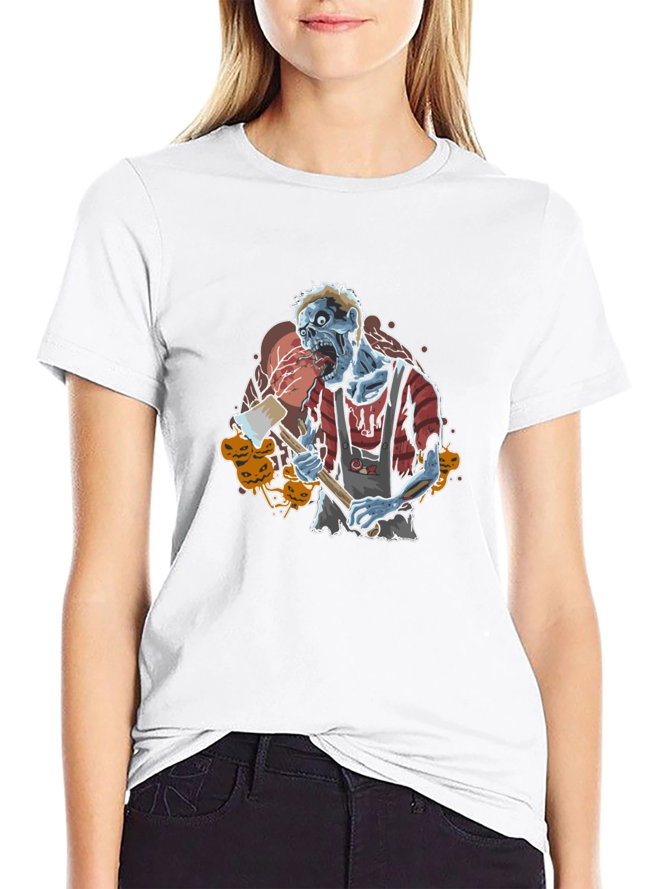 Zombie Butcher Graphic Tee - Halloween Style