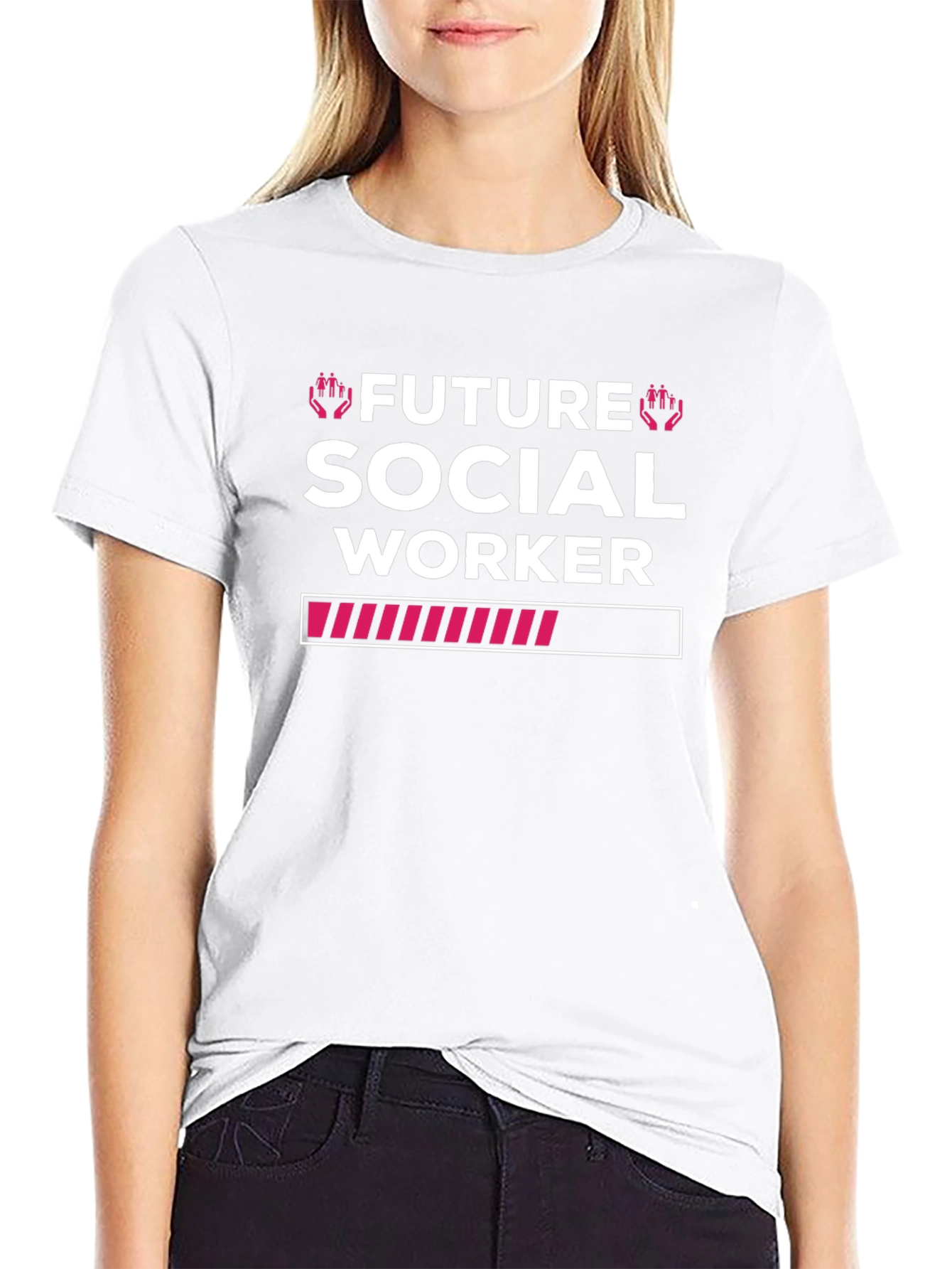 Future Social Worker T-Shirt - Loading Bar Design