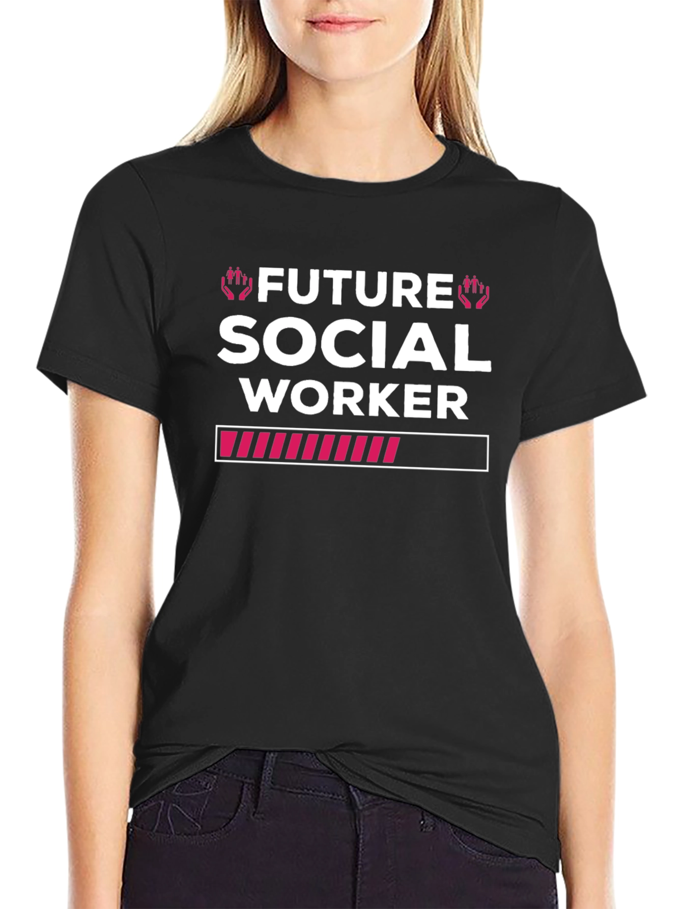 Future Social Worker T-Shirt - Loading Bar Design