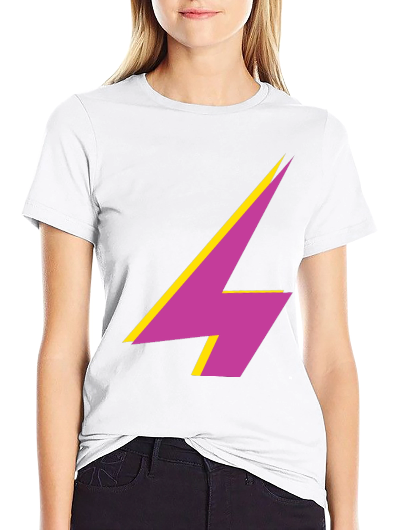 Bold Lightning Bolt Graphic Tee - Modern Style