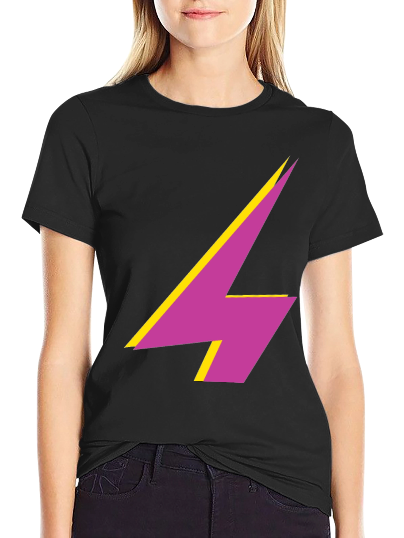 Bold Lightning Bolt Graphic Tee - Modern Style