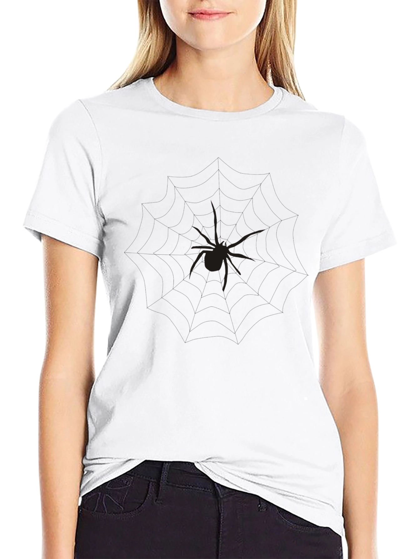 Black Spider Graphic T-Shirt - Modern Casual Style