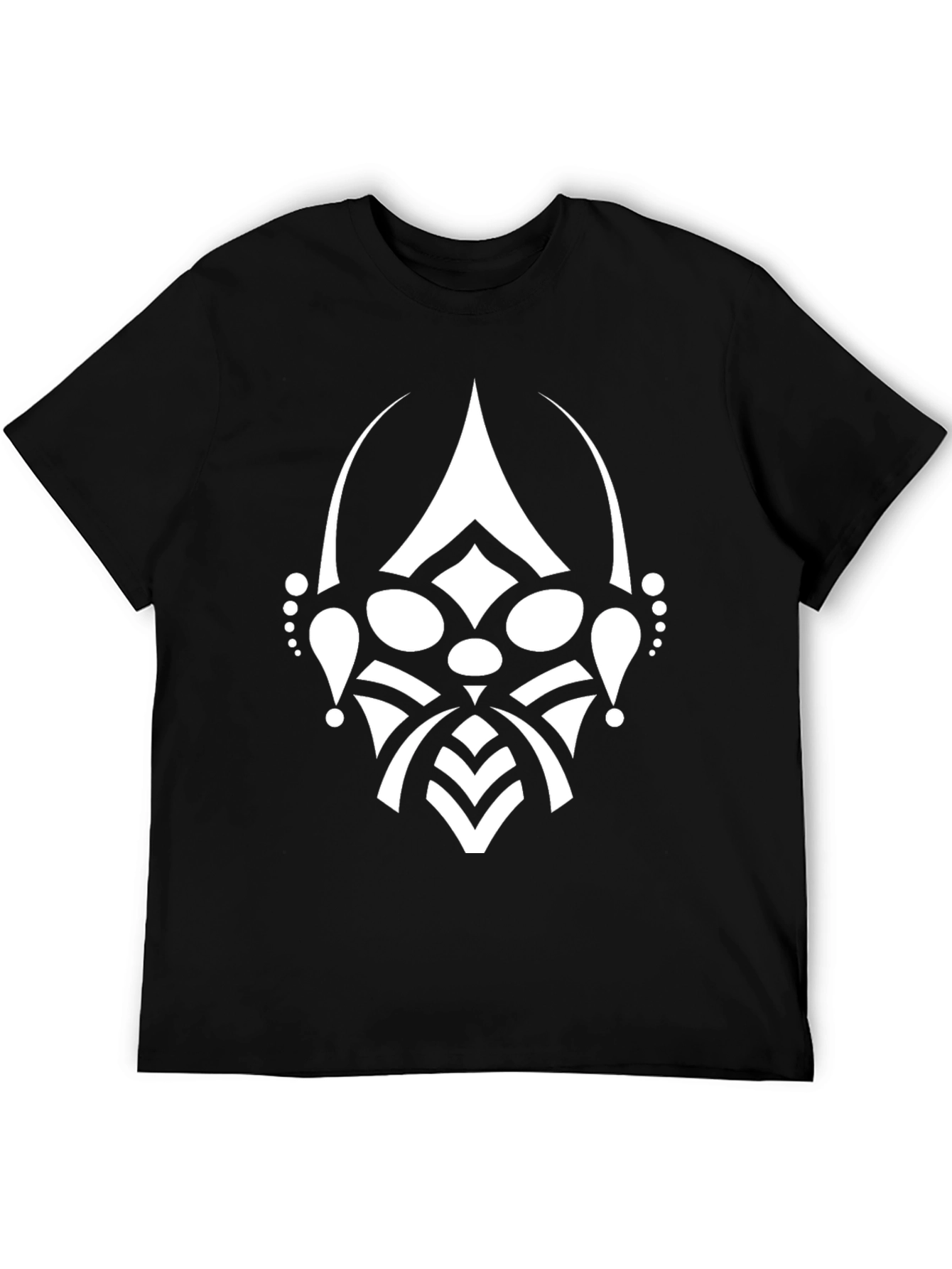 Tribal Face Graphic Black T-Shirt
