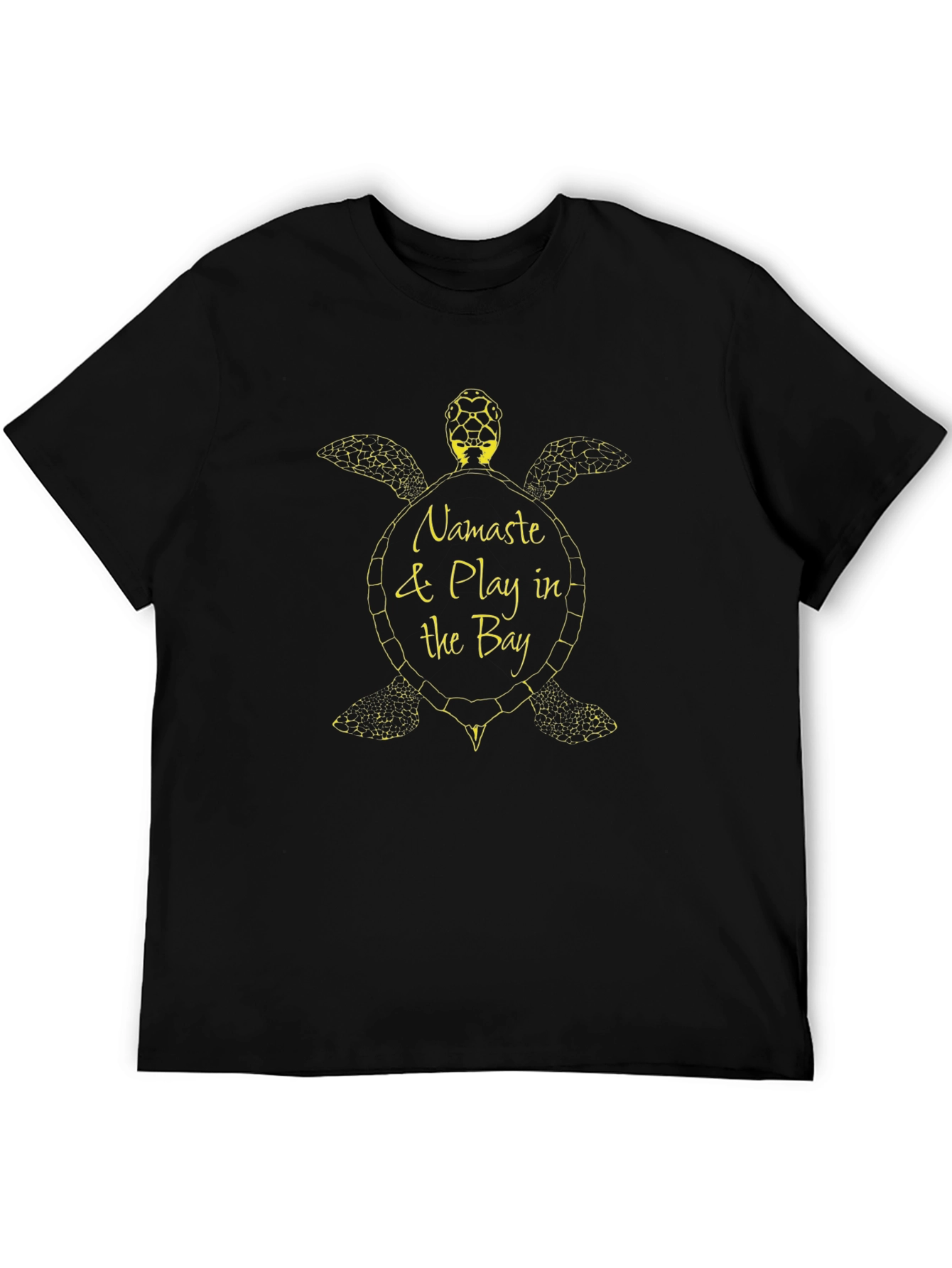Namaste & Play in the Bay Turtle Graphic T-Shirt