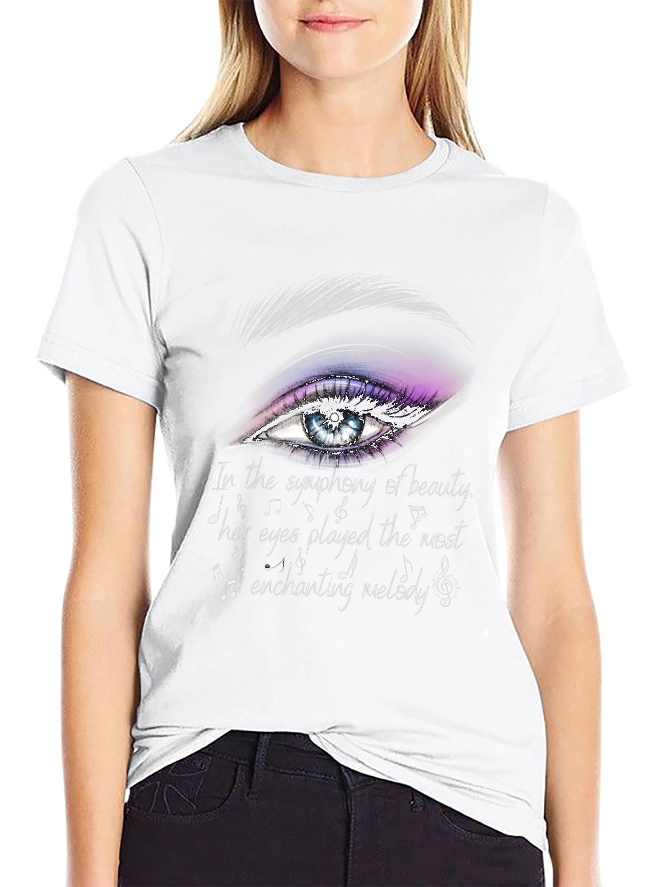 Eye & Melody Graphic T-Shirt - Expressive Art Tee