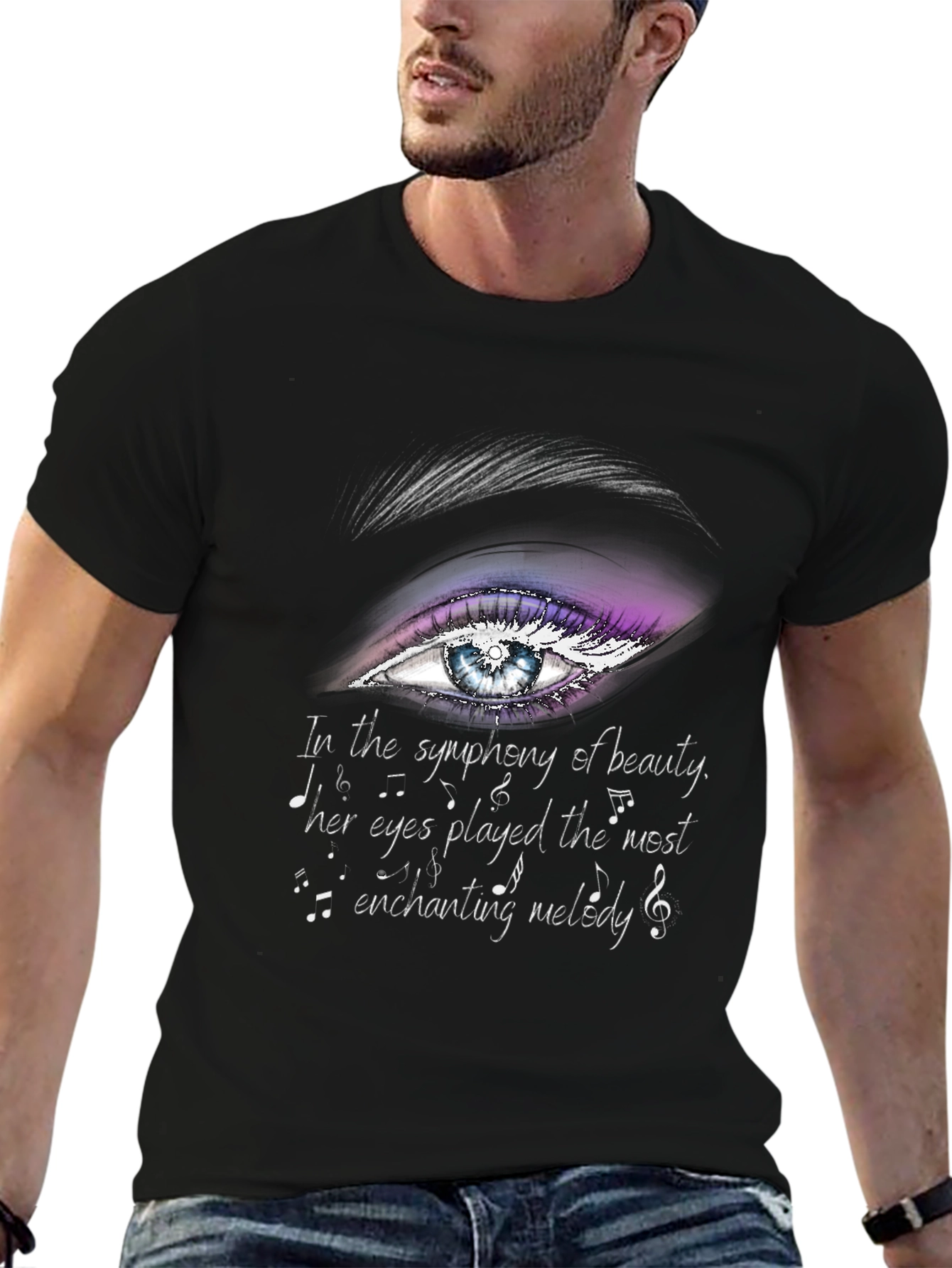 Eye & Melody Graphic T-Shirt - Expressive Art Tee