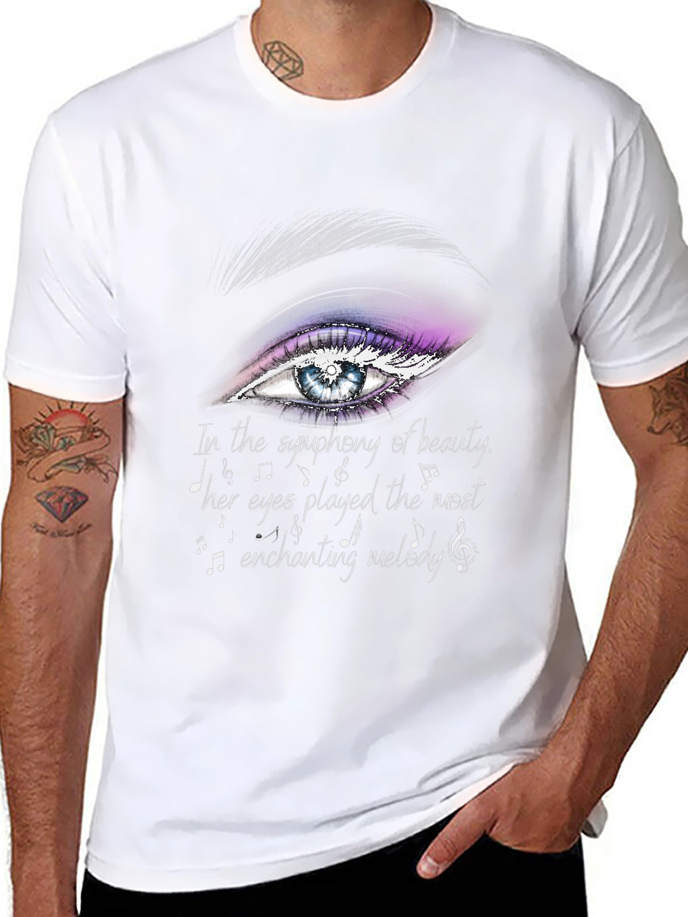 Eye & Melody Graphic T-Shirt - Expressive Art Tee
