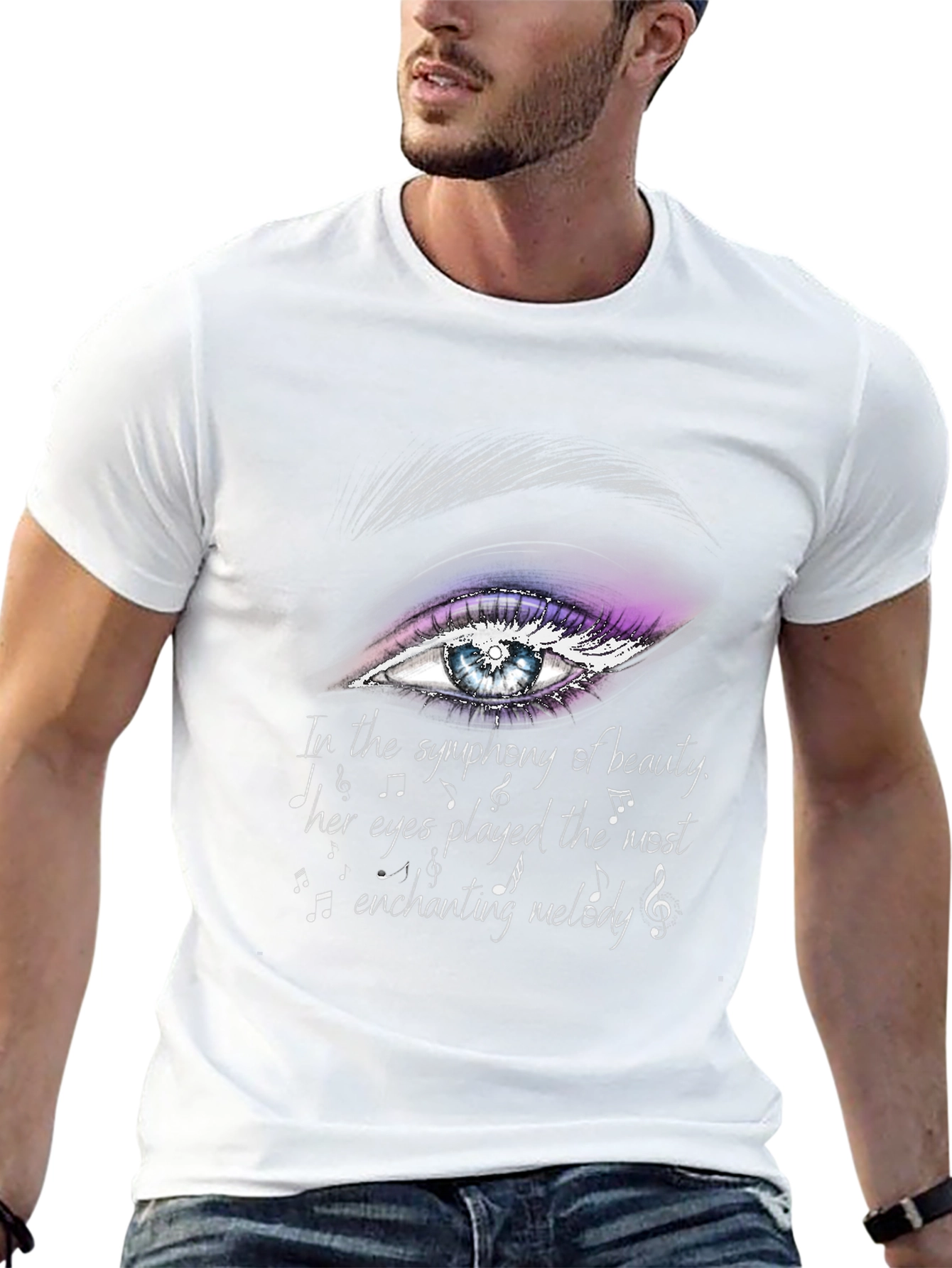 Eye & Melody Graphic T-Shirt - Expressive Art Tee