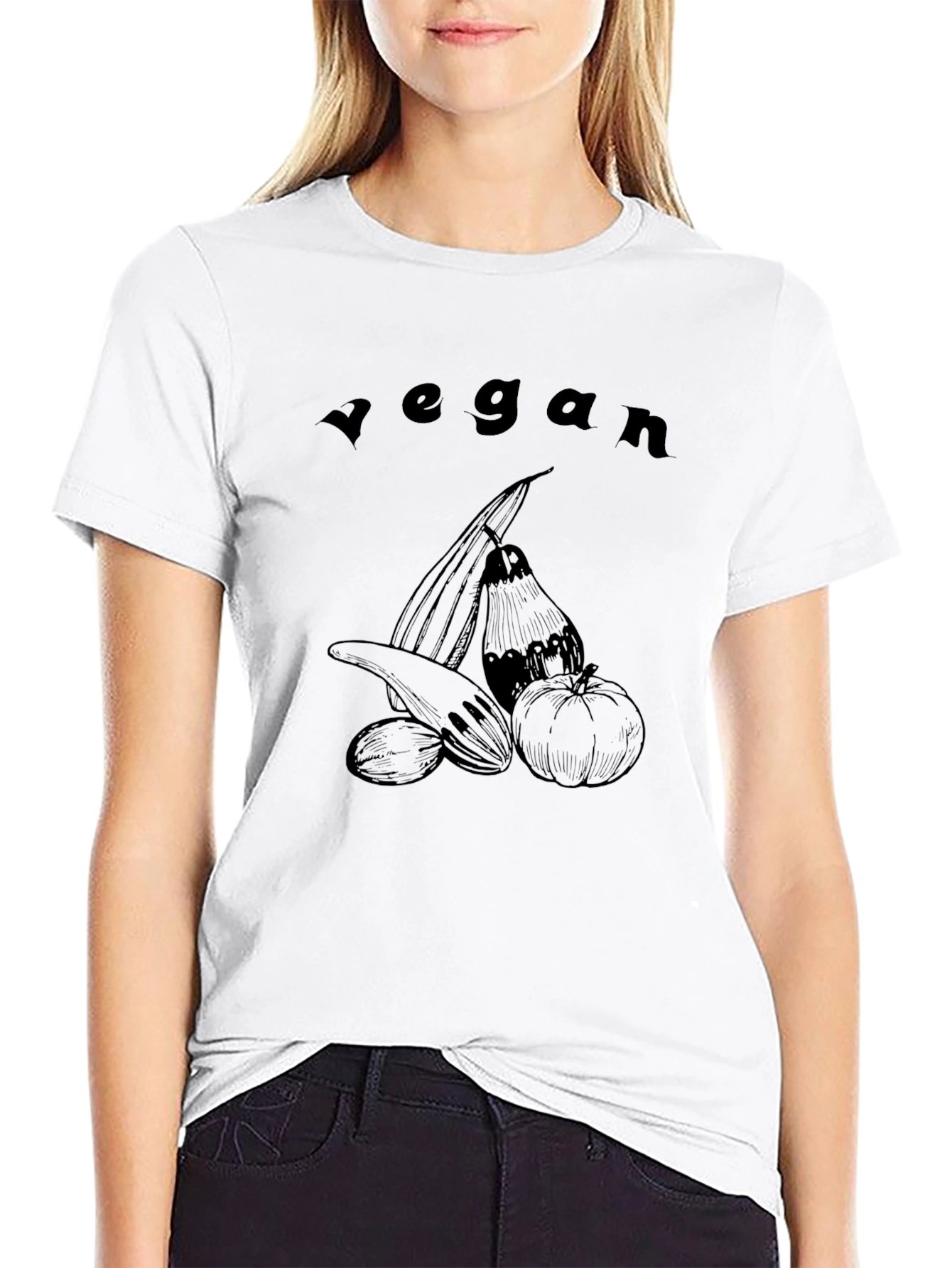 Vegan Graphic Tee - Black