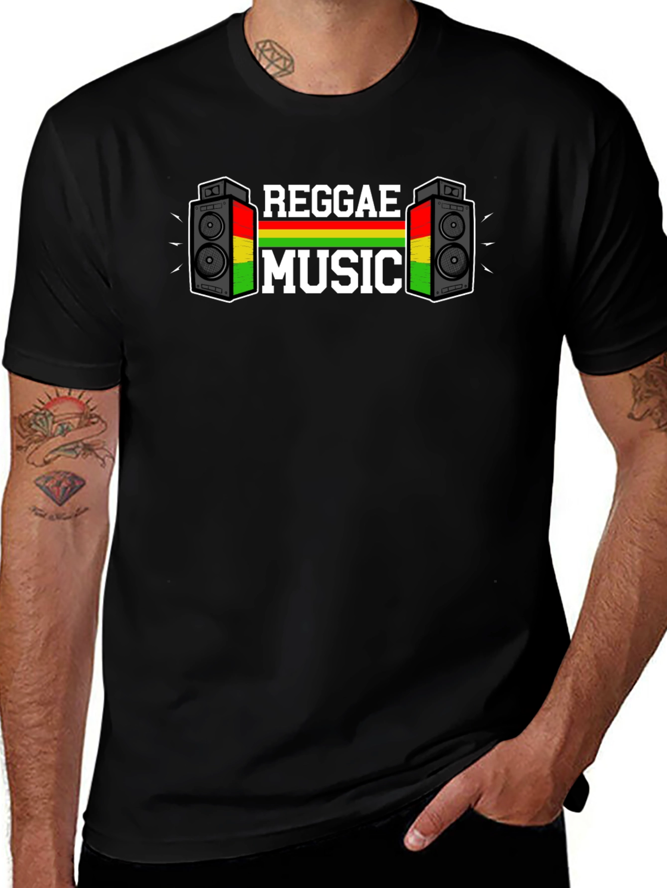 Reggae Music Graphic Print T-Shirt