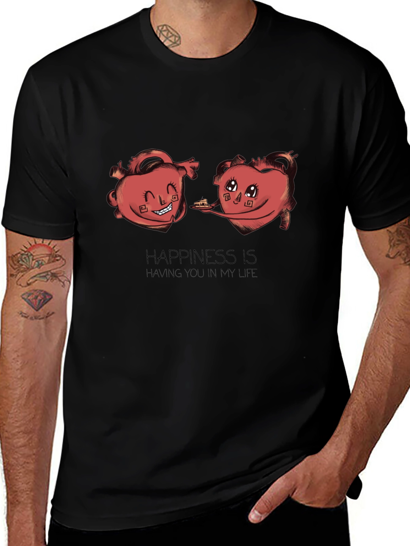 Happiness Hearts Graphic Tee