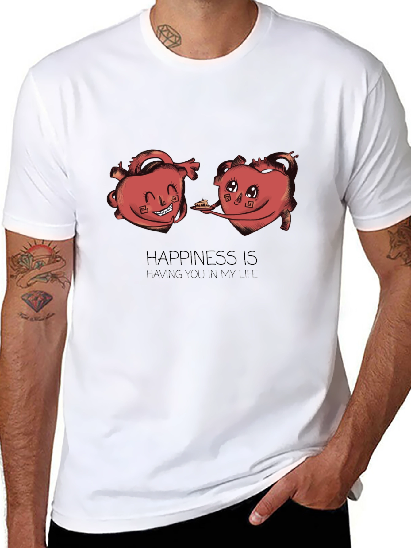 Happiness Hearts Graphic Tee