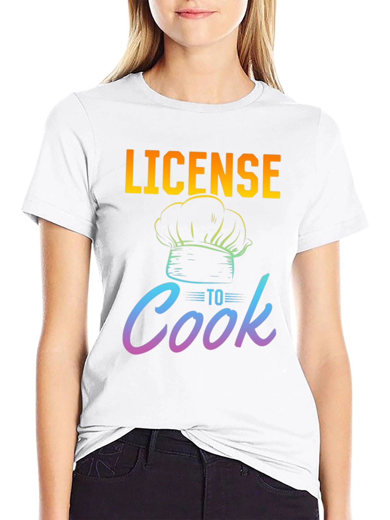 License to Cook T-Shirt - Chef Hat Graphic Tee