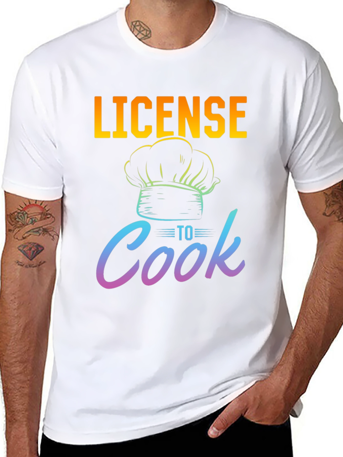 License to Cook T-Shirt - Chef Hat Graphic Tee
