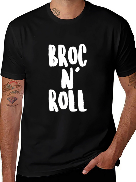 Broc N Roll Graphic Tee - Trendy Slogan T-Shirt