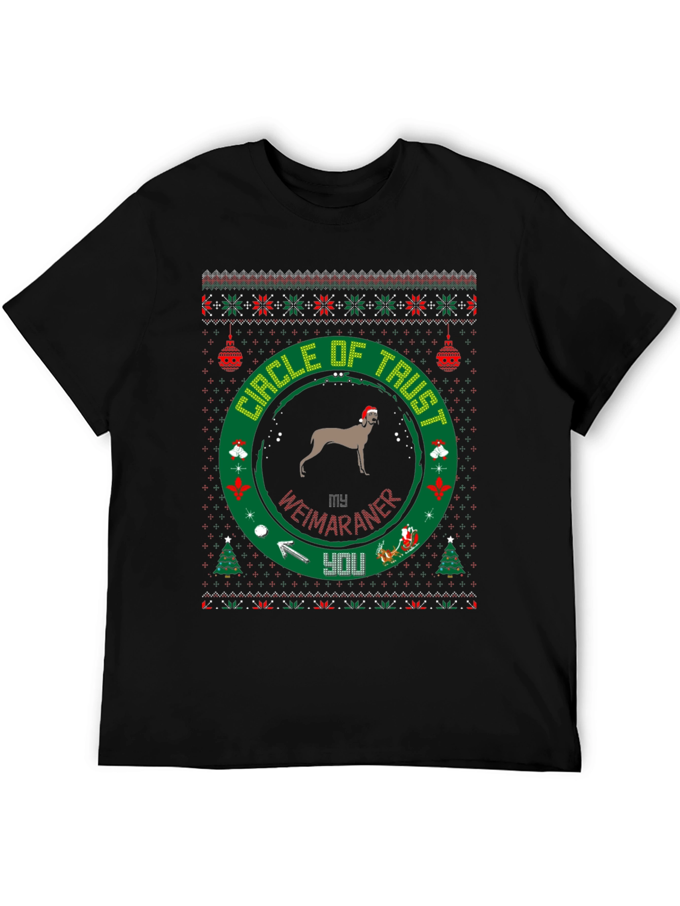 Weimaraner Circle of Trust Christmas T-Shirt