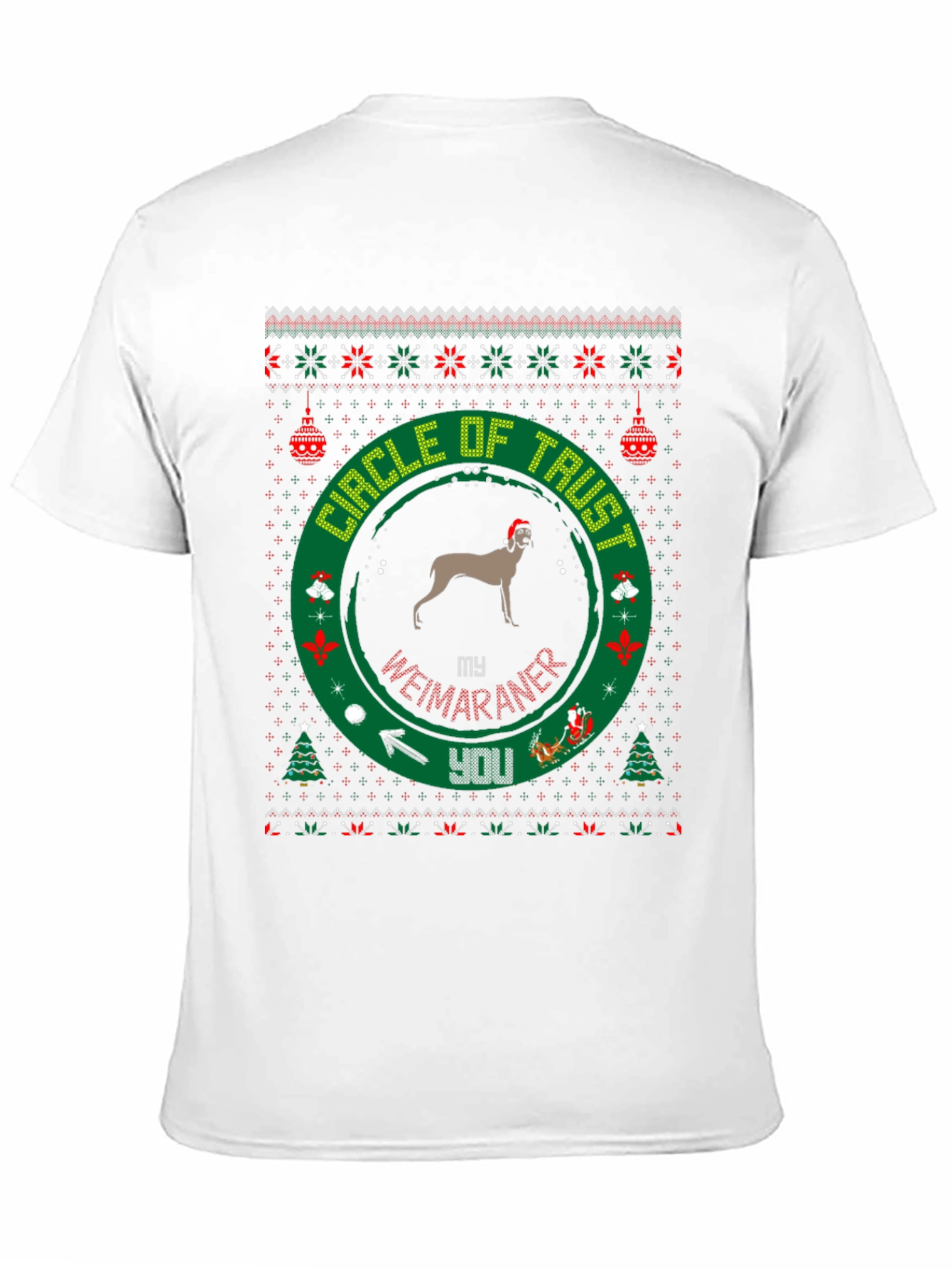 Weimaraner Circle of Trust Christmas T-Shirt