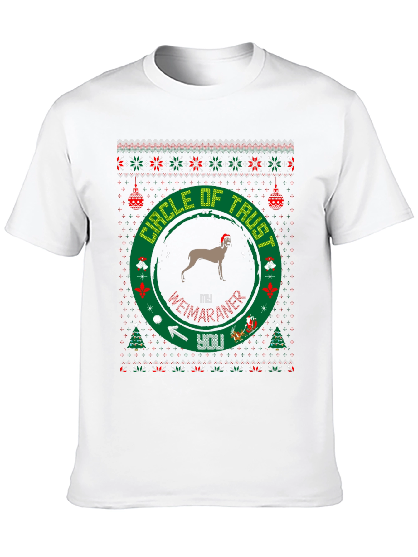 Weimaraner Circle of Trust Christmas T-Shirt