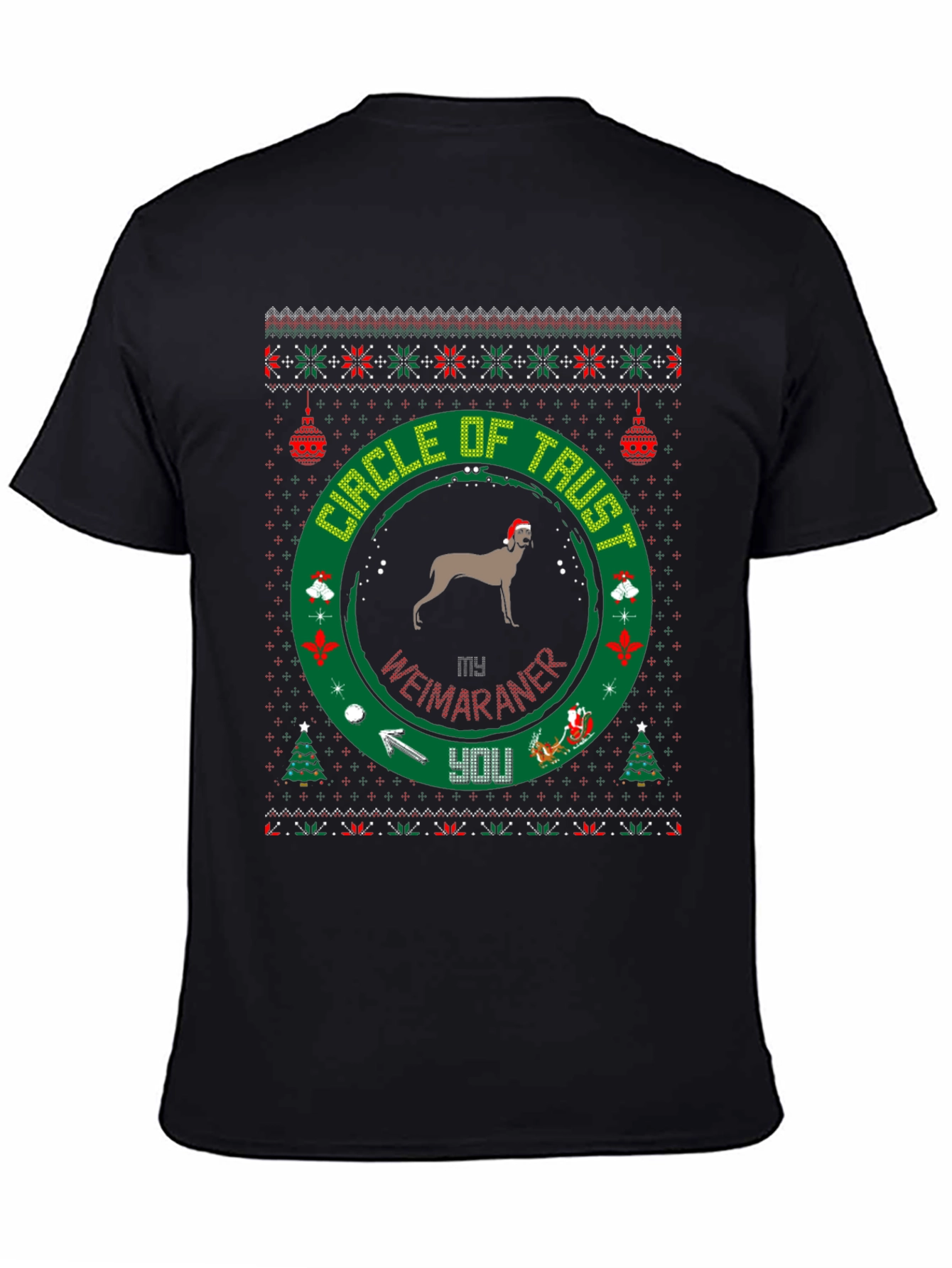 Weimaraner Circle of Trust Christmas T-Shirt