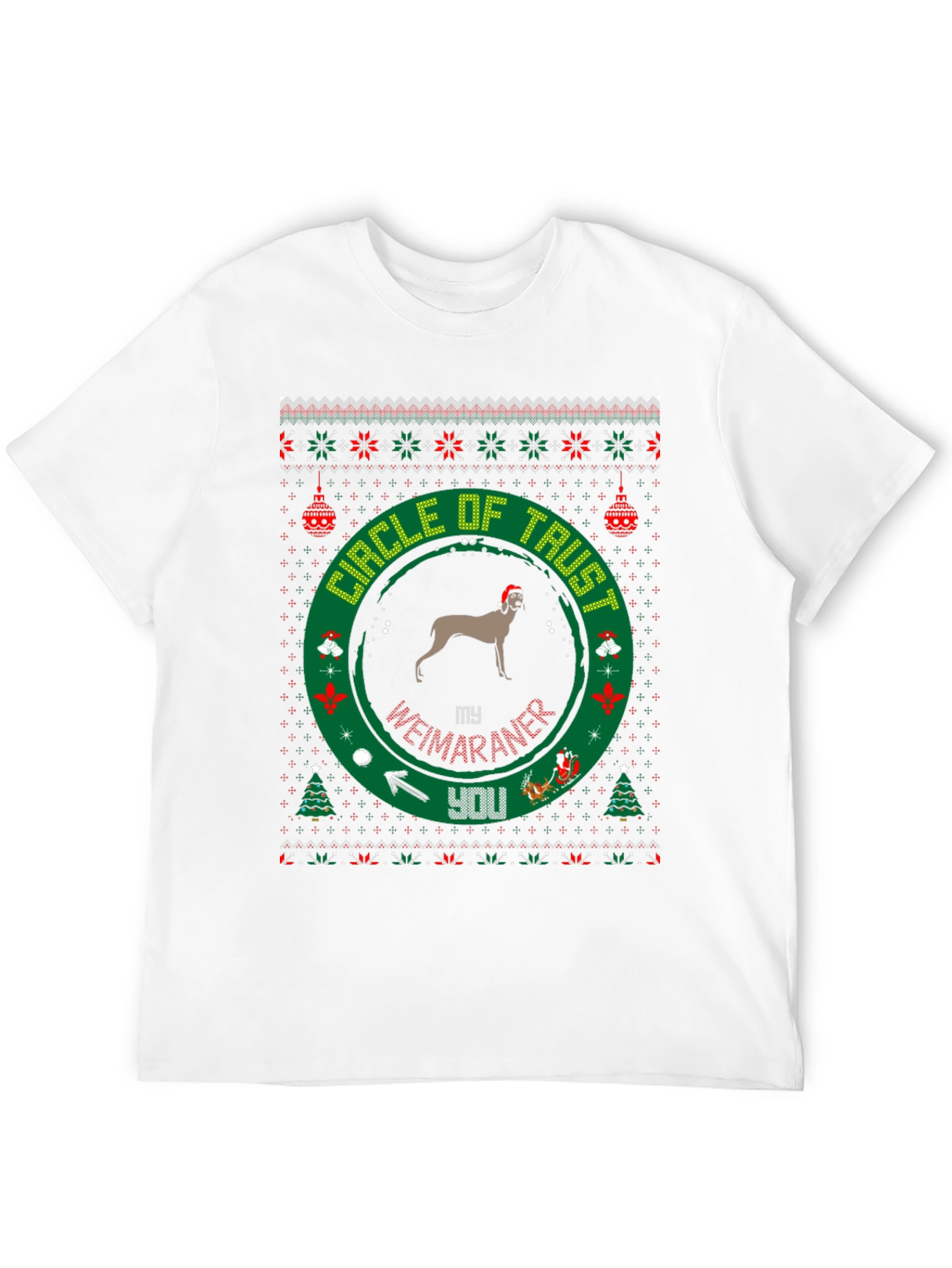 Weimaraner Circle of Trust Christmas T-Shirt