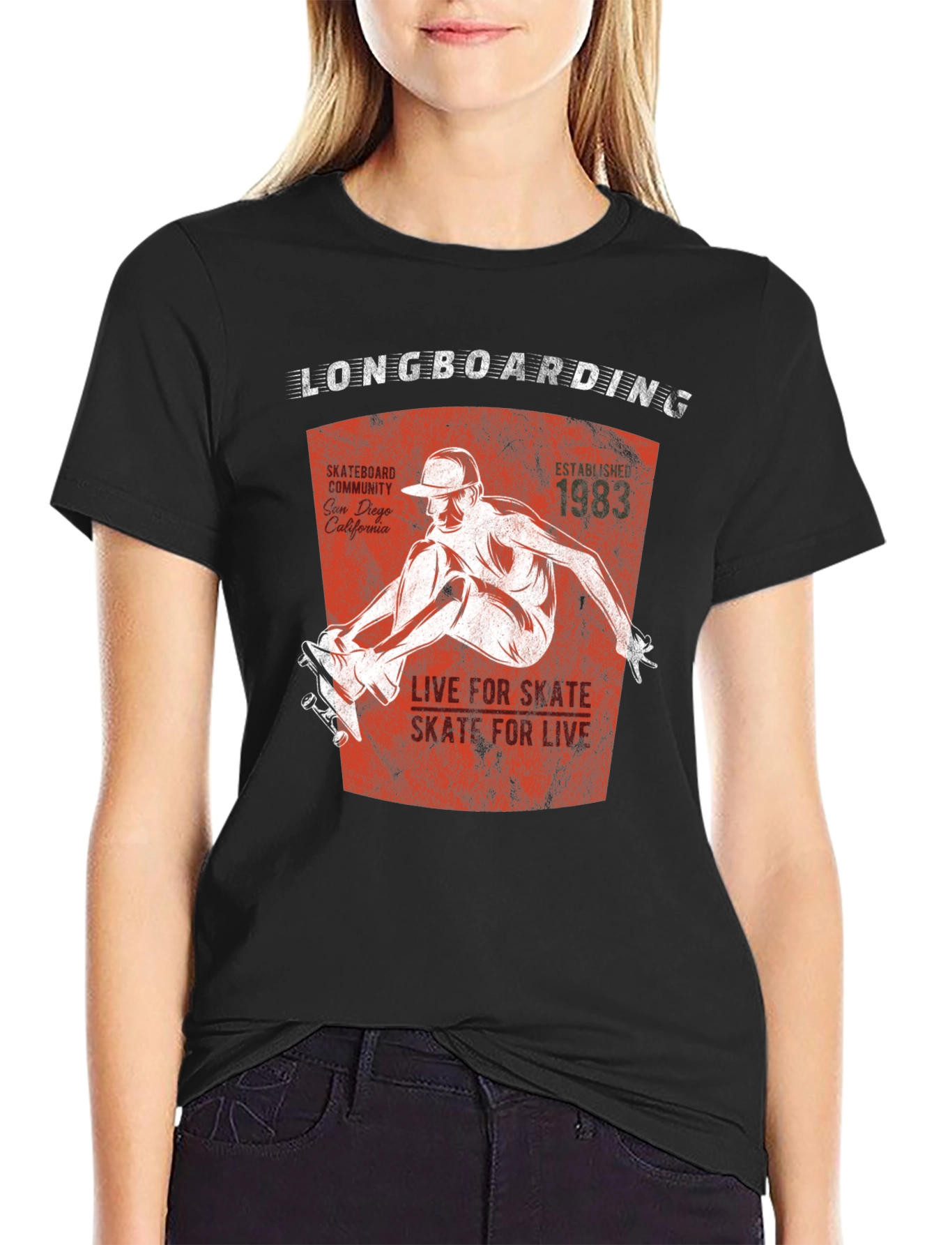 Longboarding T-Shirt - Skate for Life Tee