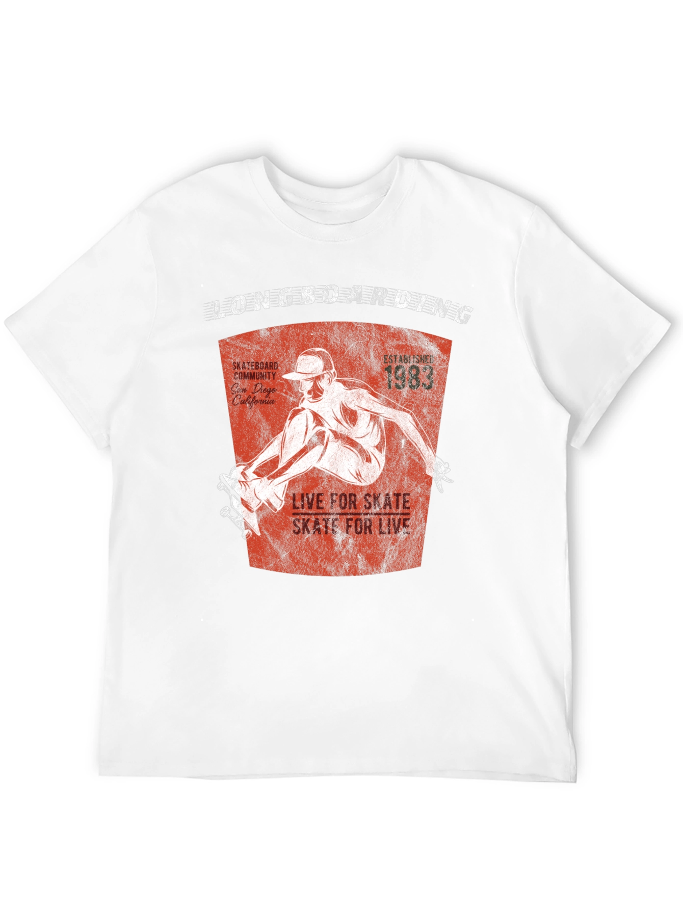 Longboarding T-Shirt - Skate for Life Tee