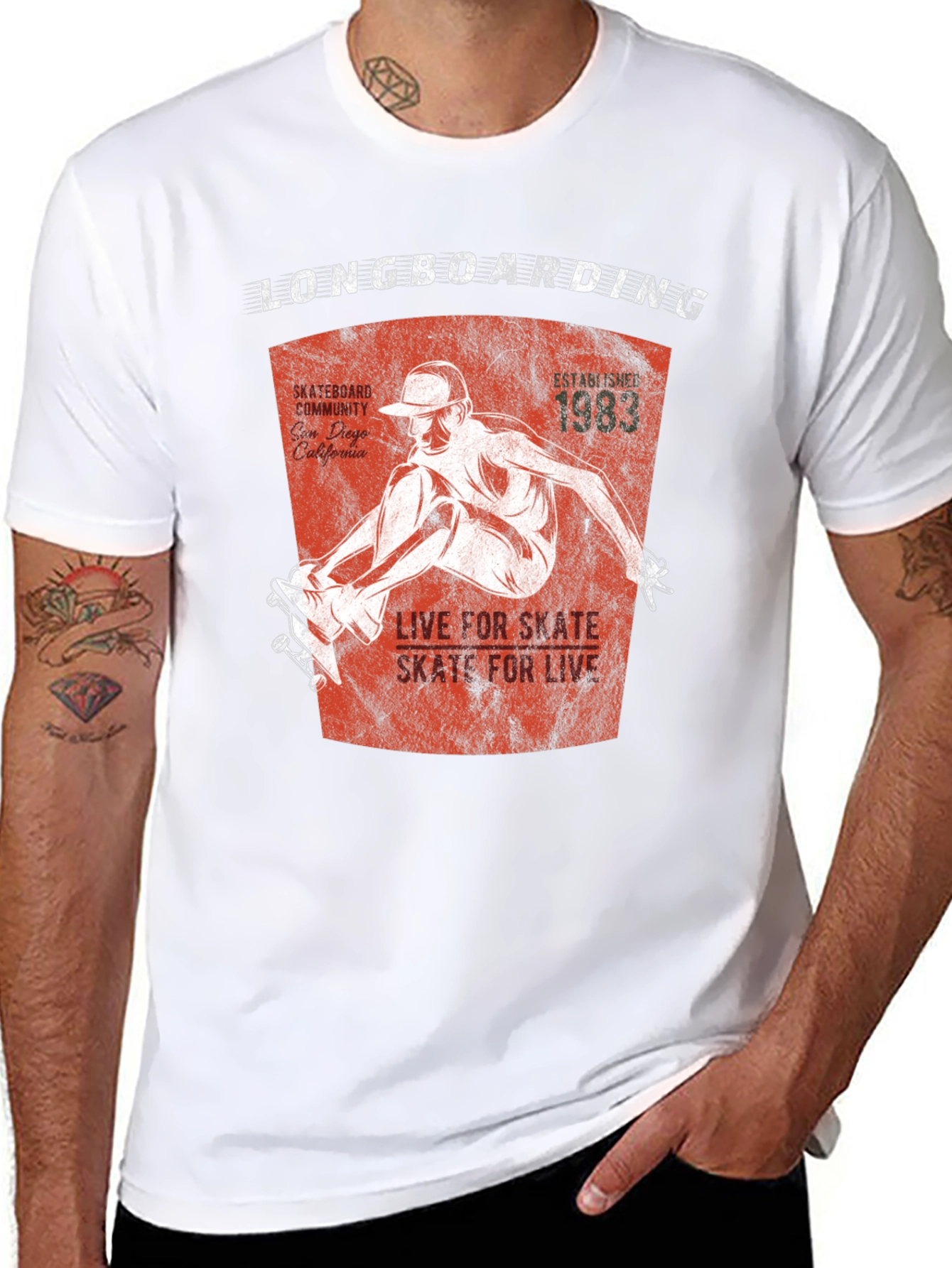 Longboarding T-Shirt - Skate for Life Tee