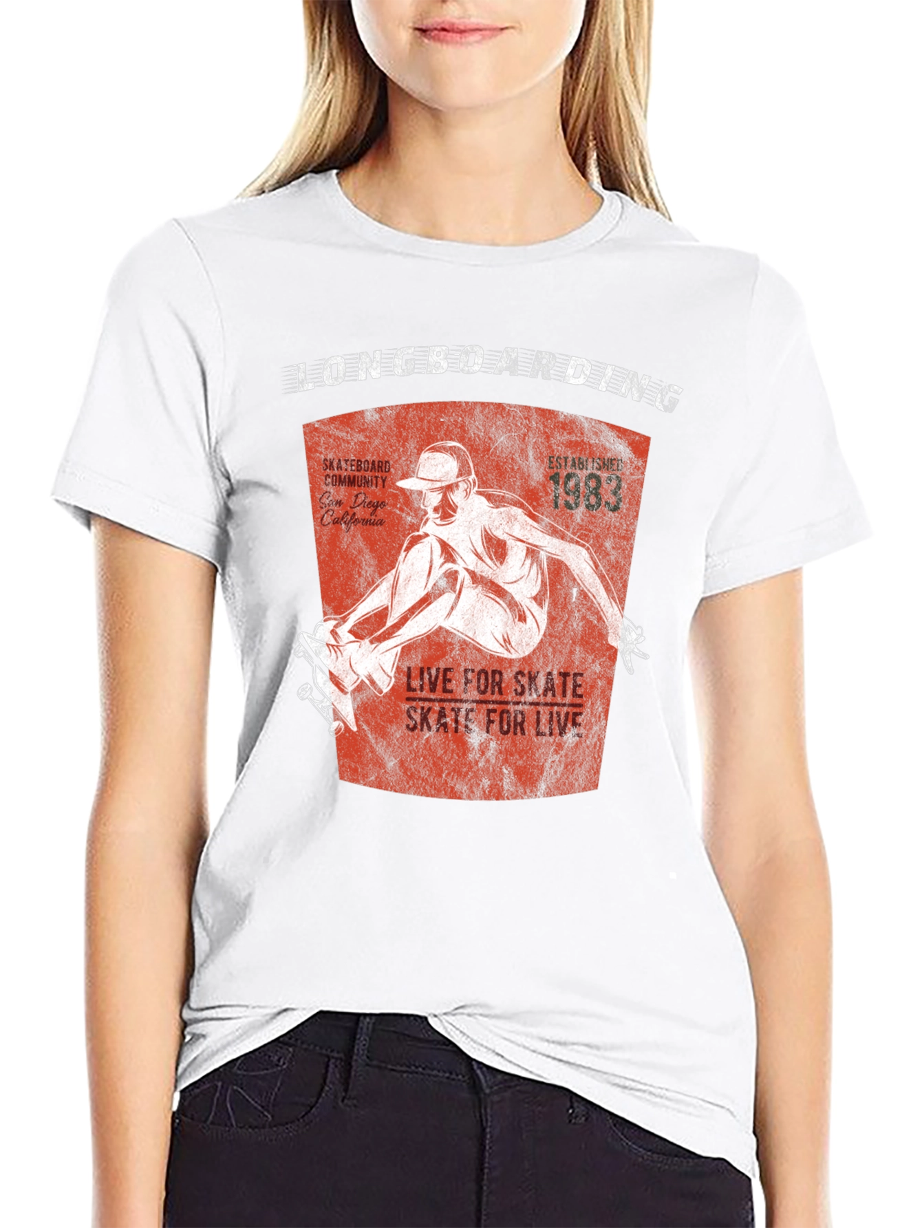 Longboarding T-Shirt - Skate for Life Tee