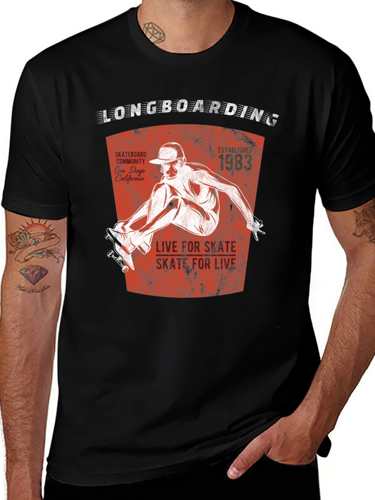Longboarding T-Shirt - Skate for Life Tee